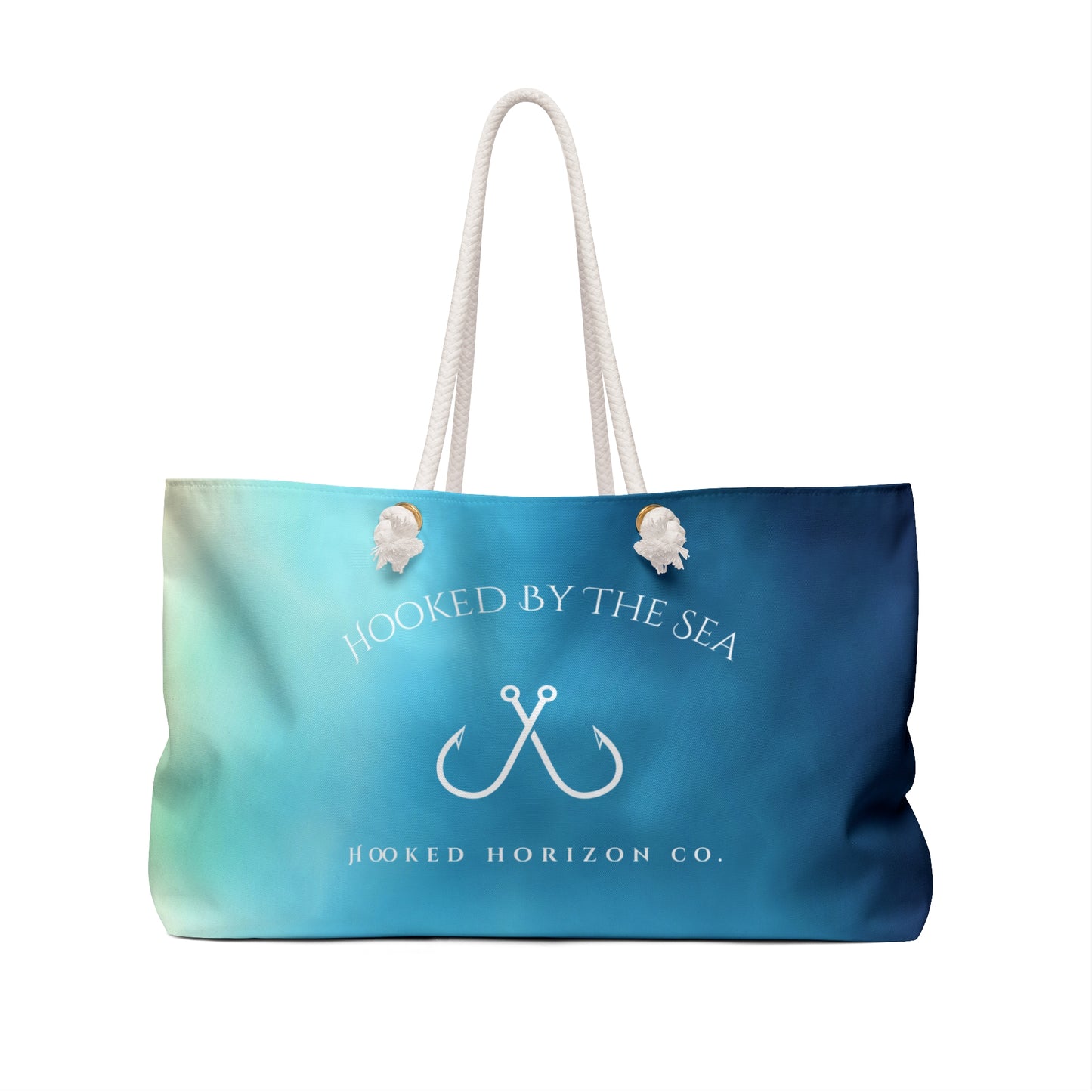 Blue Ombre Deep Drift Weekender Bag | Perfect for Travel, Beach Days, Outdoor Adventures, Gifts for Him and Her, Stylish Tote