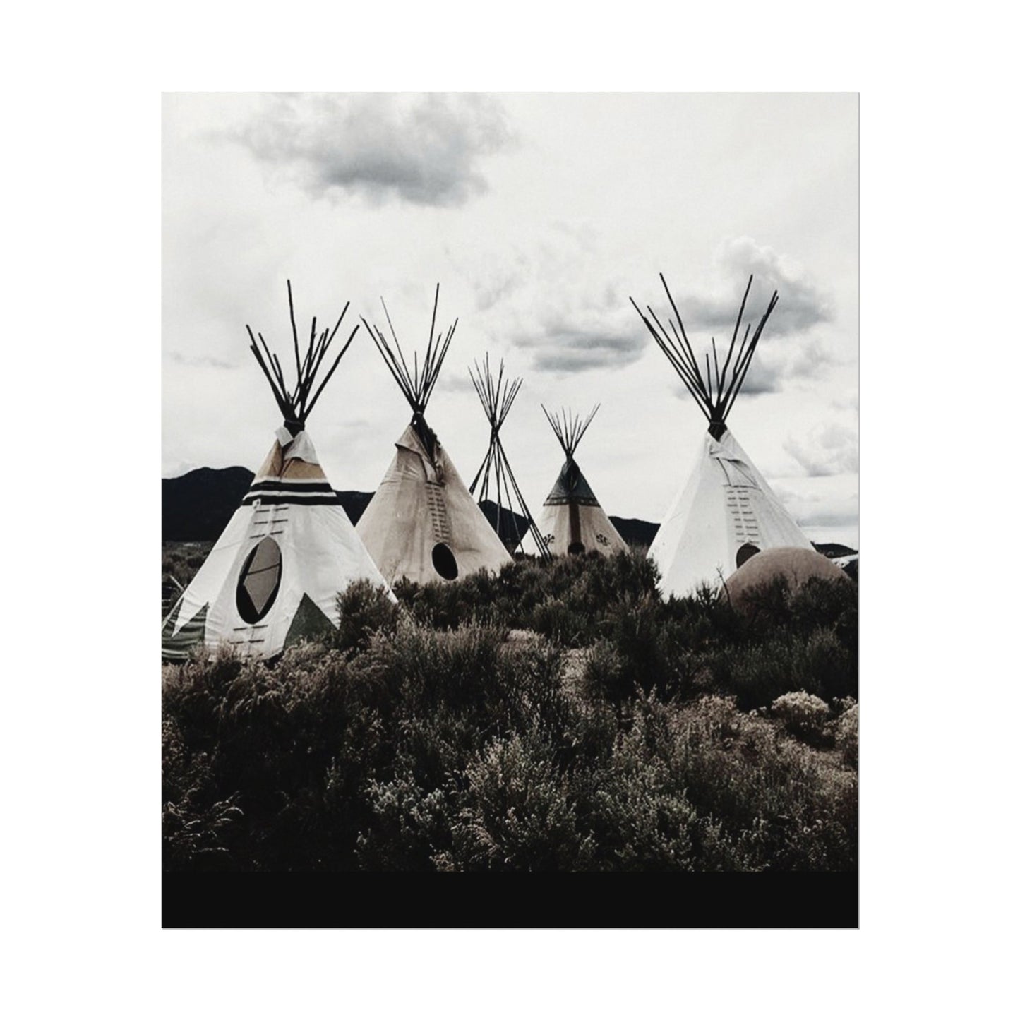 Echos Of The Plains– Western Textured Watercolor Matte Posters