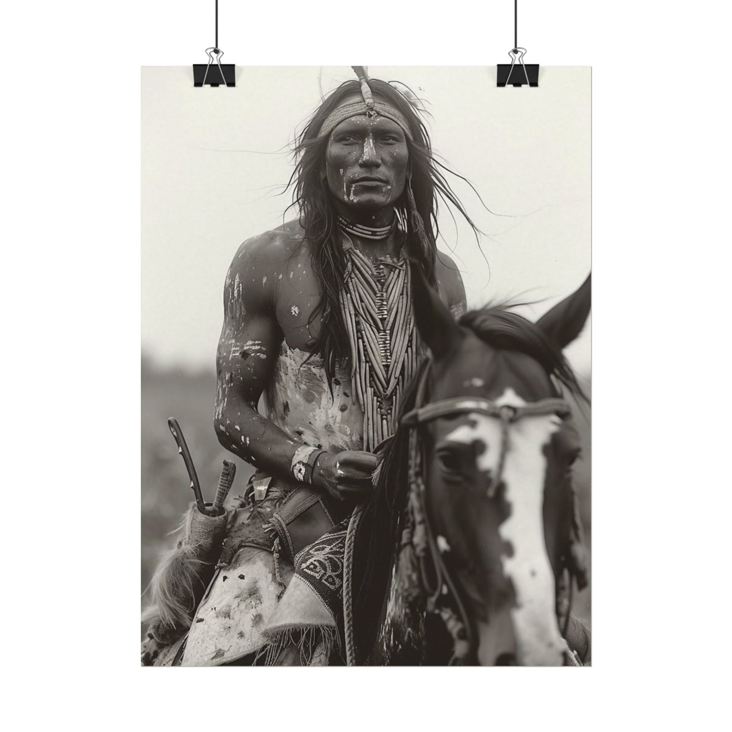 Spirit In The Saddle– Western Textured Watercolor Matte Posters