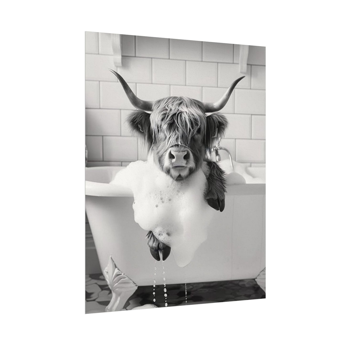 Hoofs & Suds – Western Textured Watercolor Matte Posters