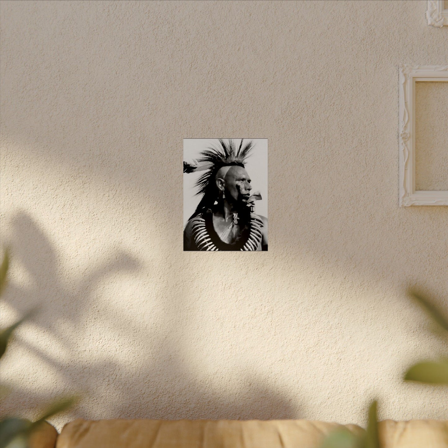 Feathered Warrior Cheif   – Western Textured Watercolor Matte Posters