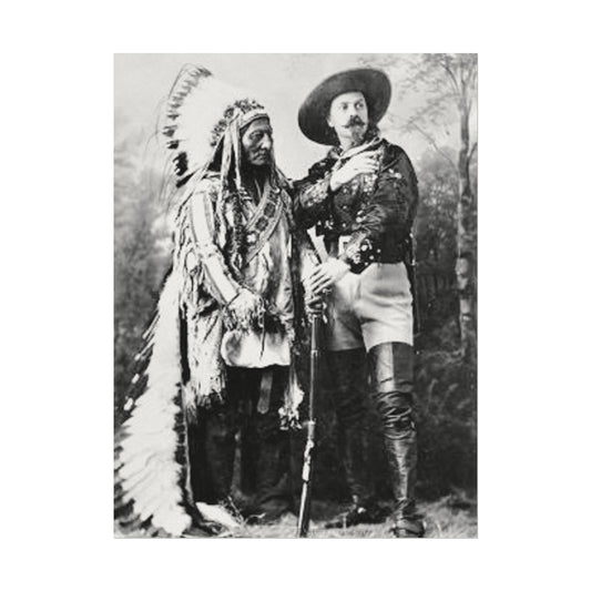 Warriors Pose– Western Textured Watercolor Matte Posters