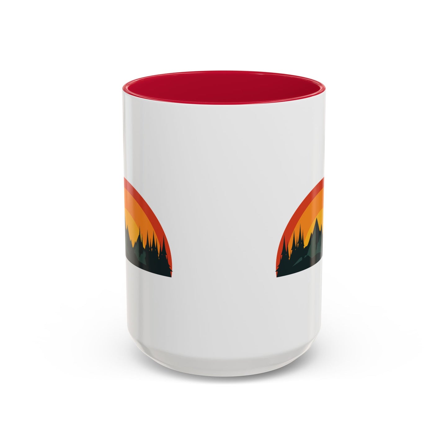 Red, Orange, Yellow Colorful Mountain Sunset Mug, Perfect Gift for Nature Lovers, Cozy Coffee Mug, Campfire Memories, Adventurer's Drinkware