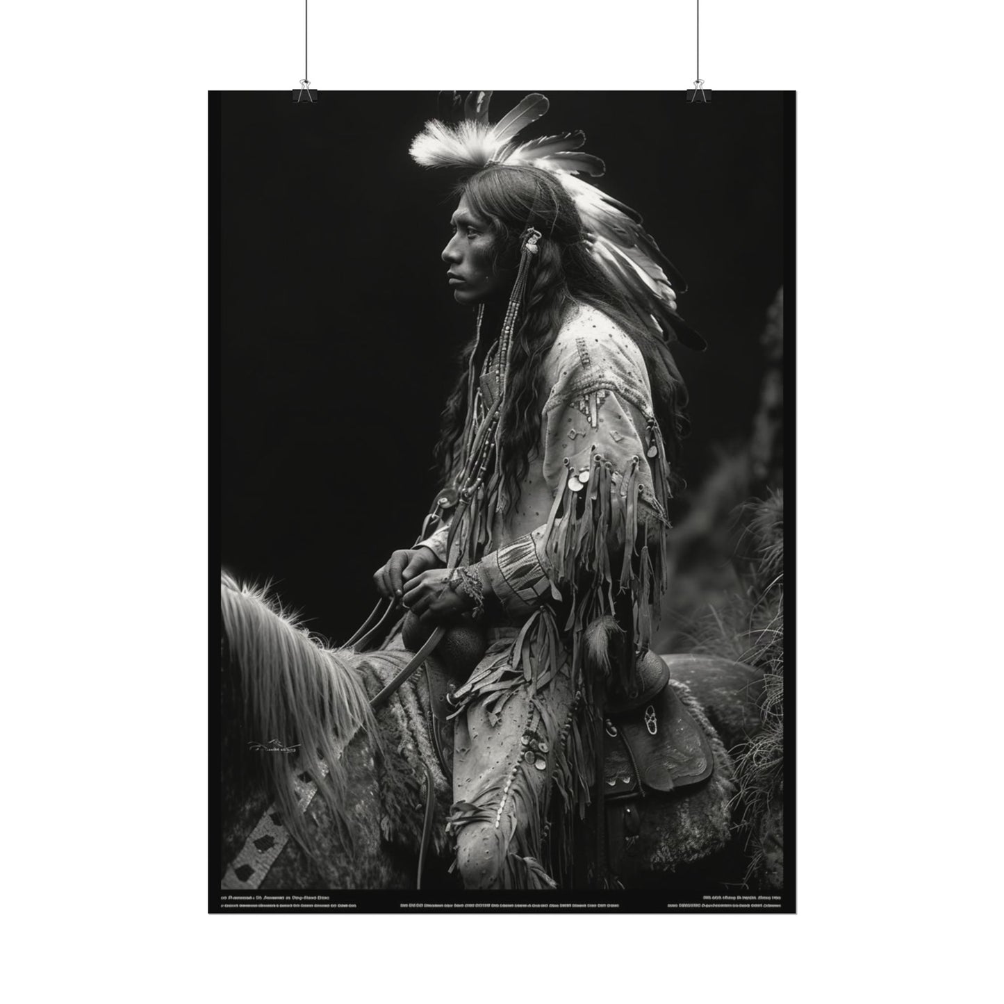 Ghost Rider – Western Textured Watercolor Matte Posters