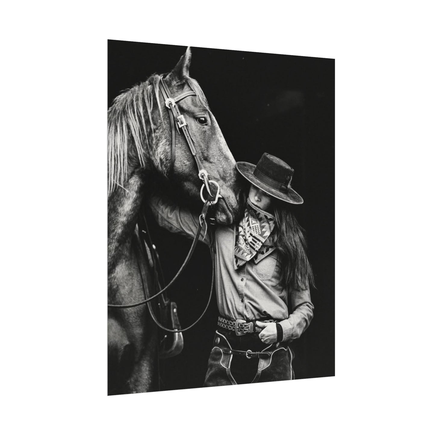 A Whisper Between Friends  – Western Textured Watercolor Matte Posters