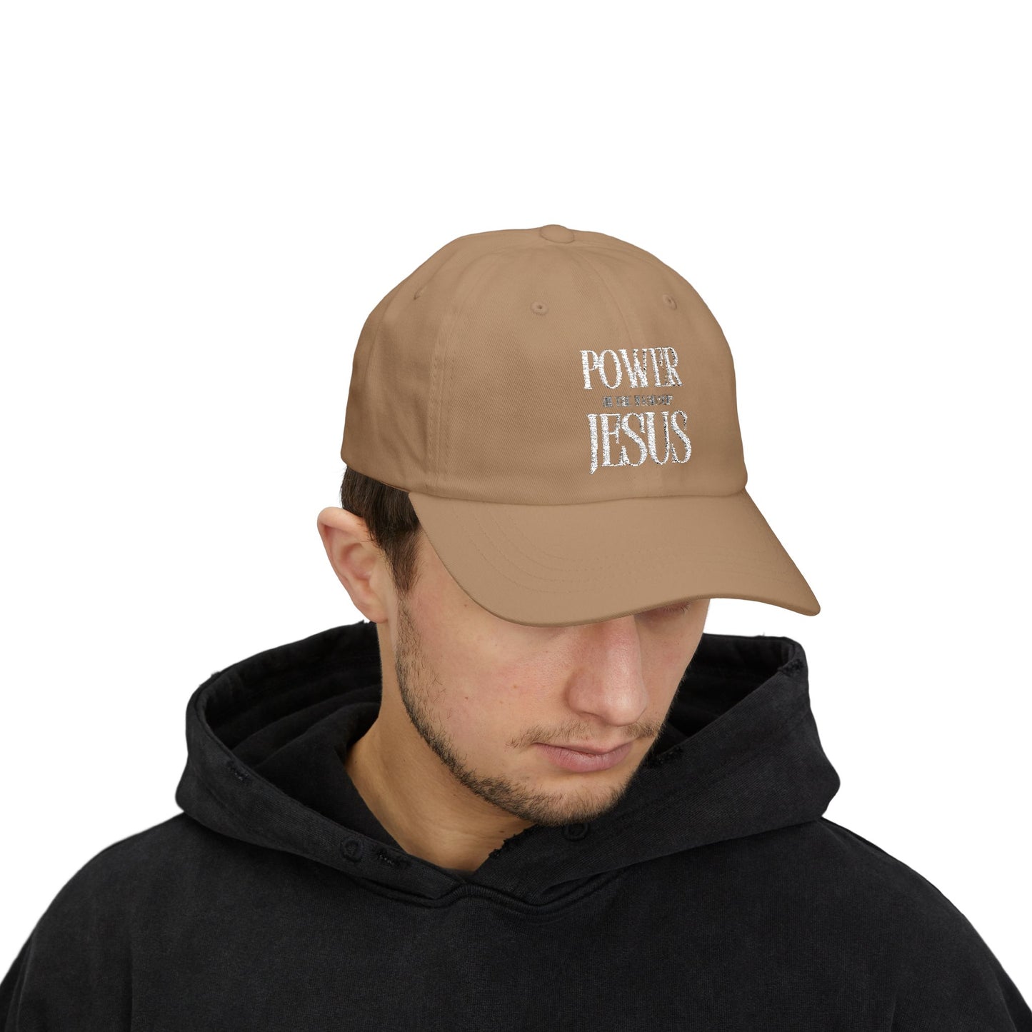 Inspirational Dad Cap, Power by Jesus Cap, Casual Hat for Men, Everyday Wear, Perfect Gift for Dads