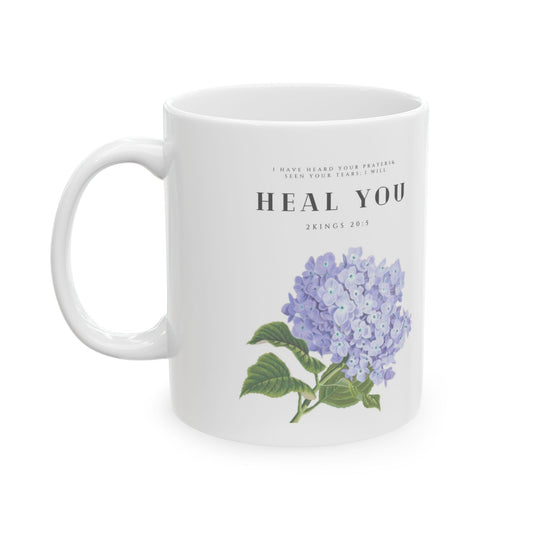 Botanical Healing Ceramic Mug | Colorful Flower Design | Great for Gifts, Home Décor, Self-Care, Tea Lovers, Flower Enthusiasts