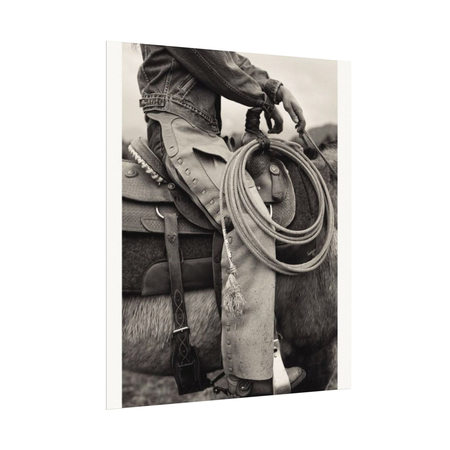 Back In The Saddle – Western Textured Watercolor Matte Posters