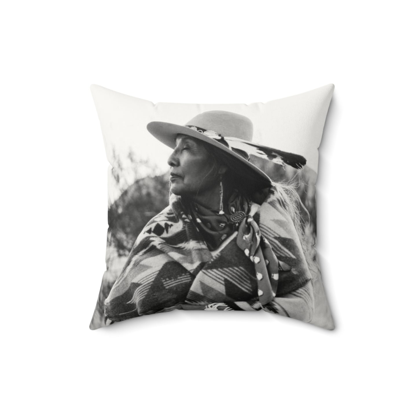 Sacred Reflections Faux Suede Square Pillow