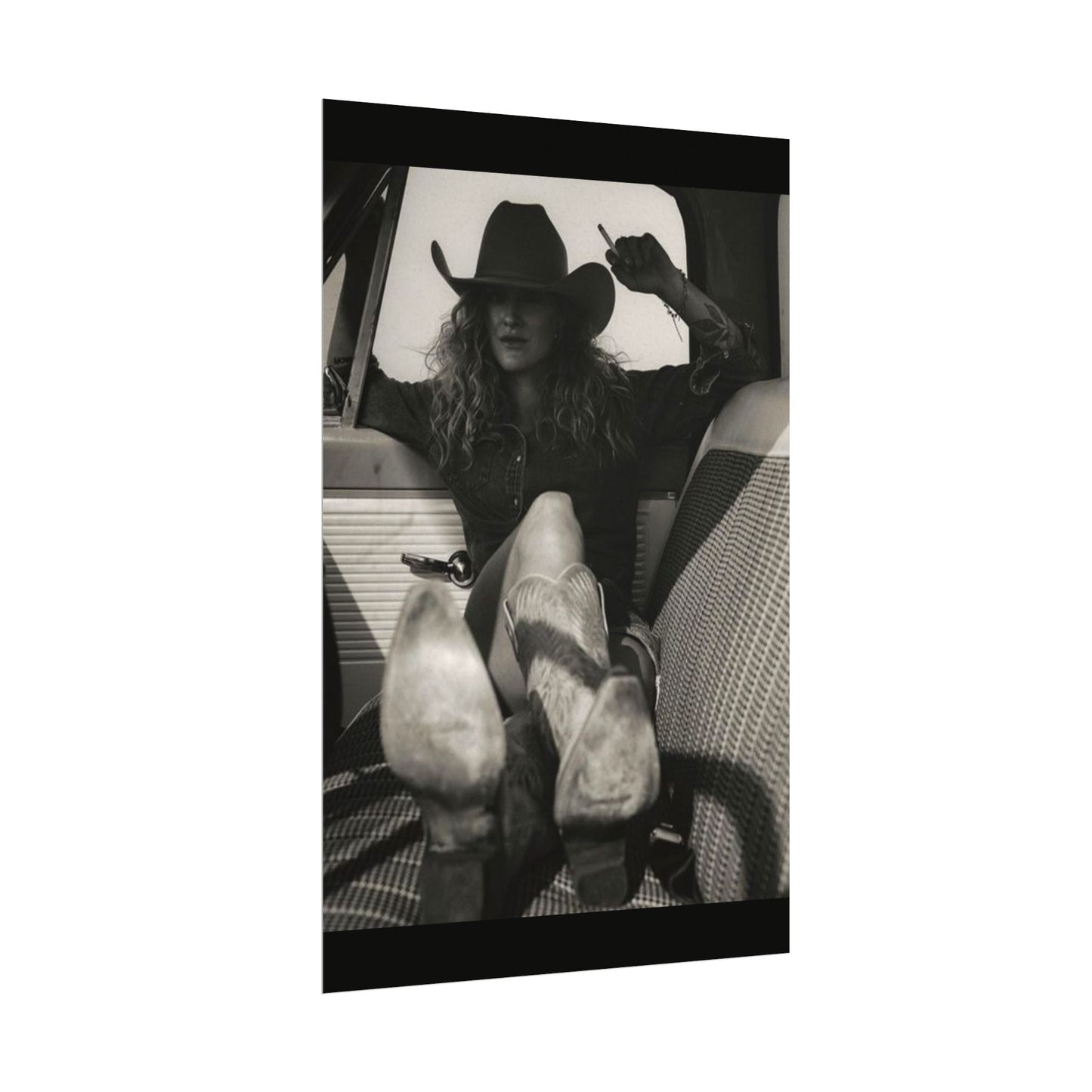 Whiskey Kissed Trouble – Western Textured Watercolor Matte Posters