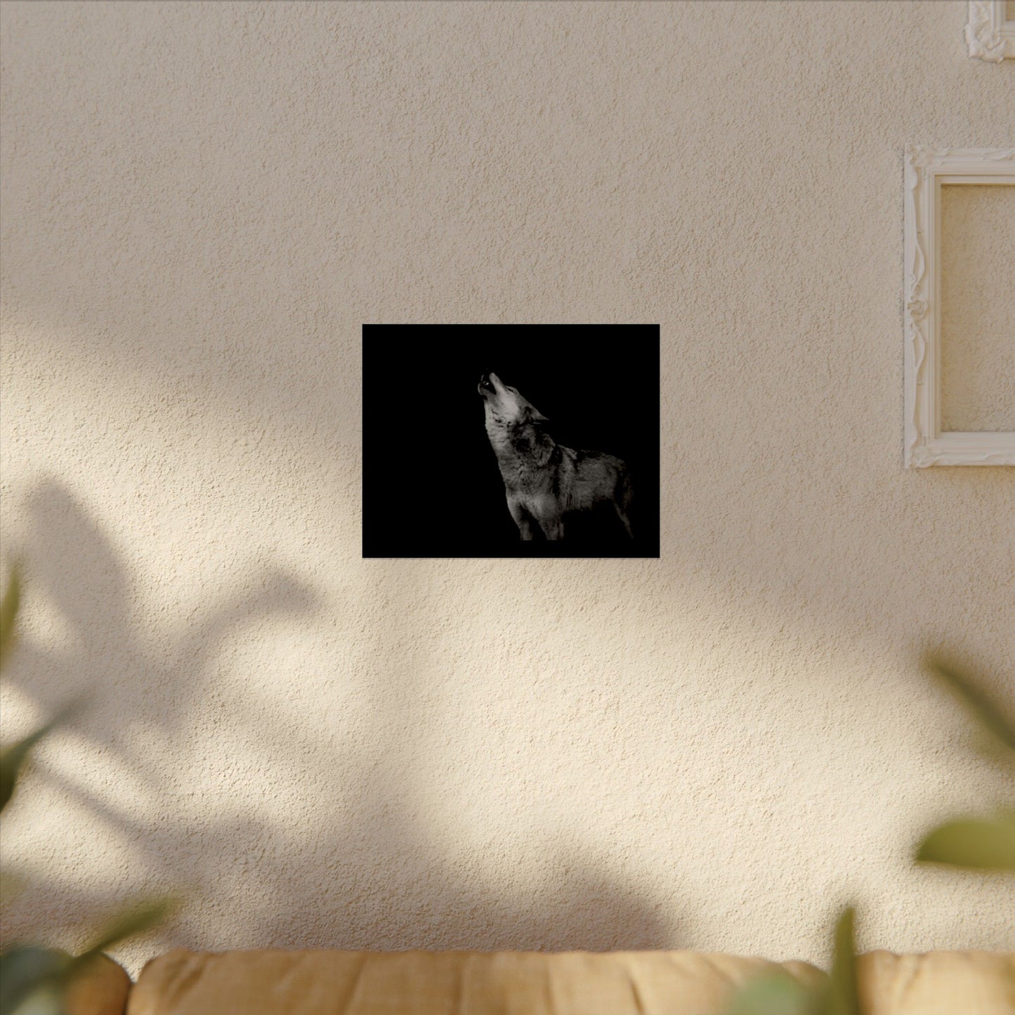 Howling At The Moon– Western Textured Watercolor Matte Posters