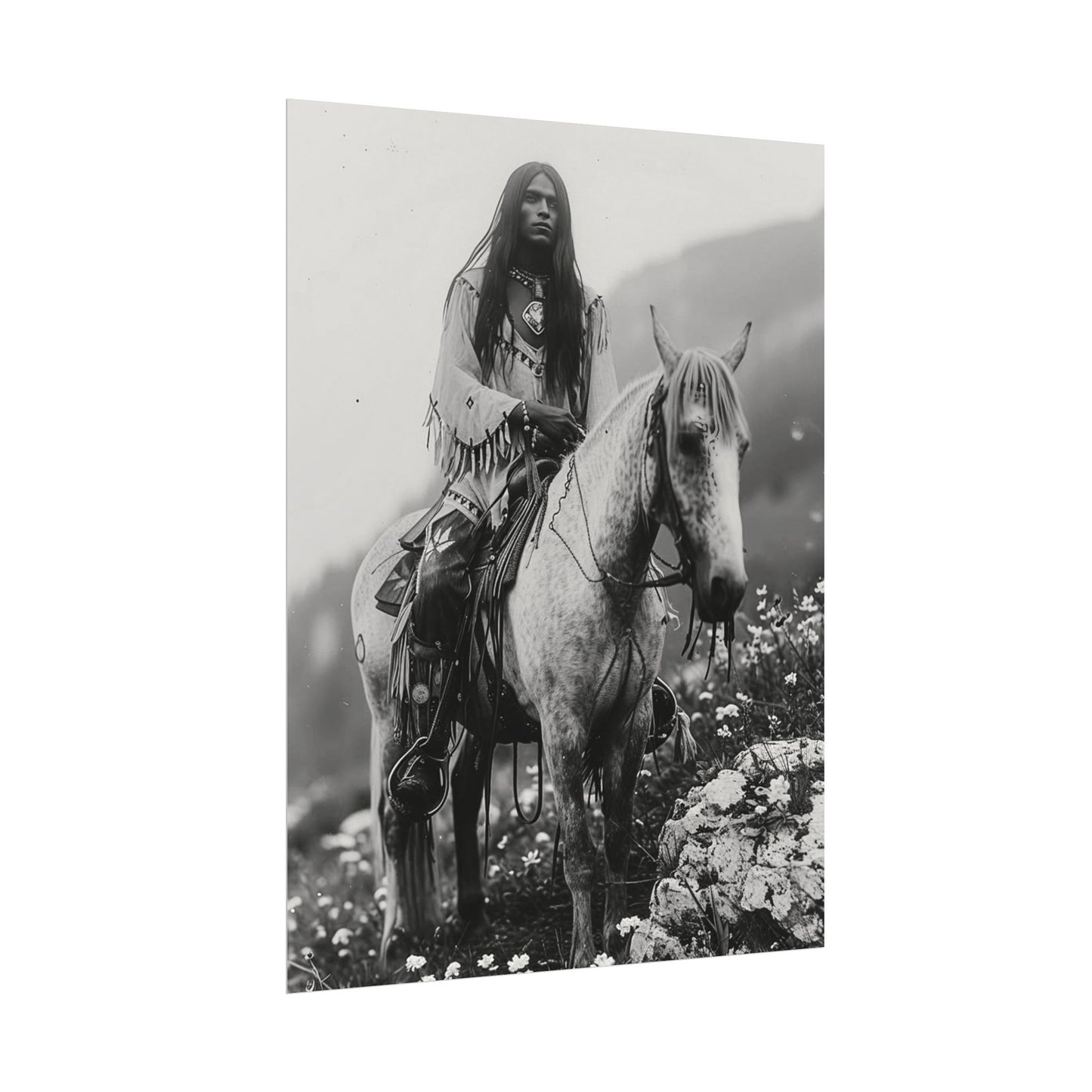 Ancestors Horizon – Western Textured Watercolor Matte Posters