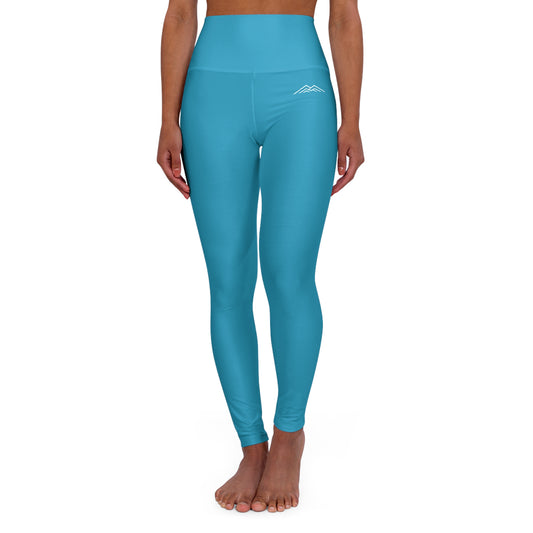 Ocean Blue Adventure Awaits High Waisted Yoga Leggings - Purple, Comfortable Activewear, Fitness Pants, Ideal for Gym, Yoga, and Weekend Brunch