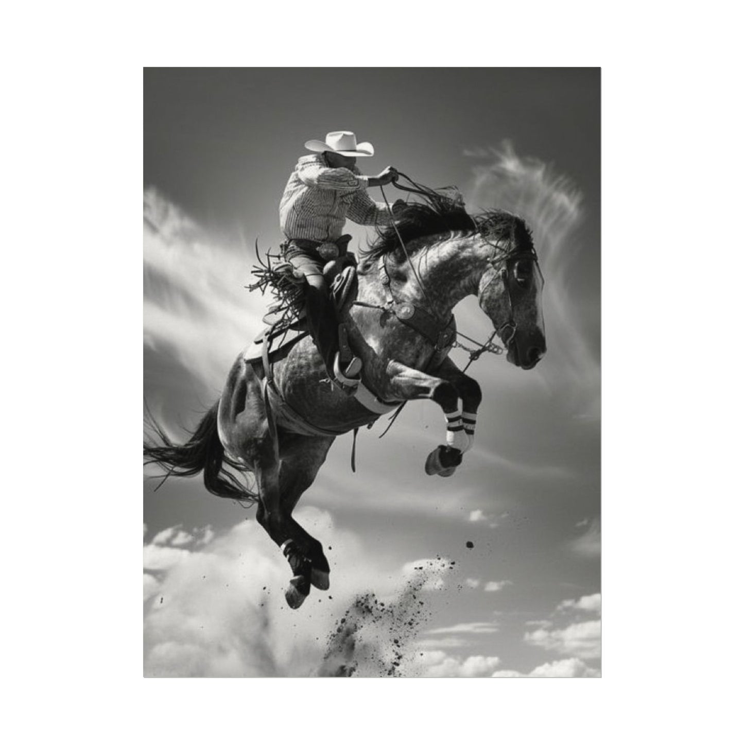 Rolling Thunder – Western Textured Watercolor Matte Posters