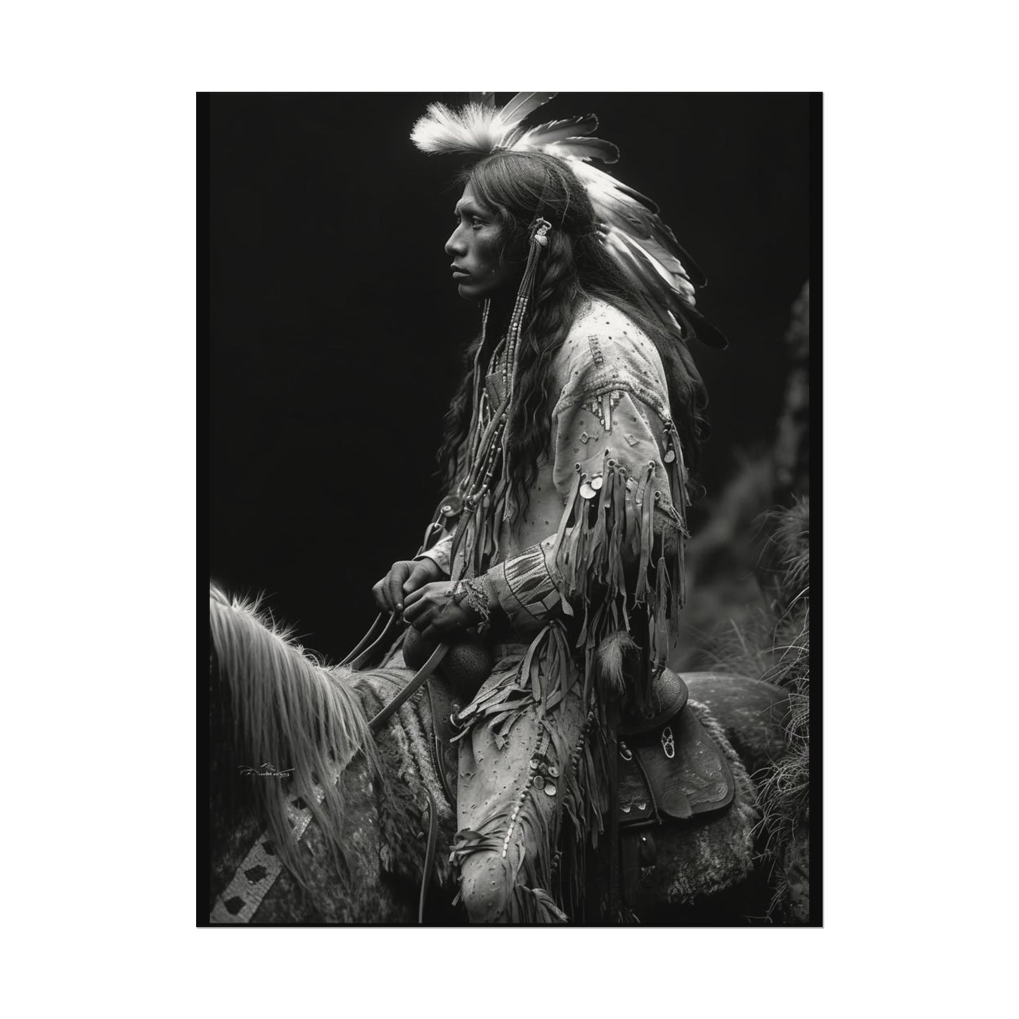 Ghost Rider – Western Textured Watercolor Matte Posters