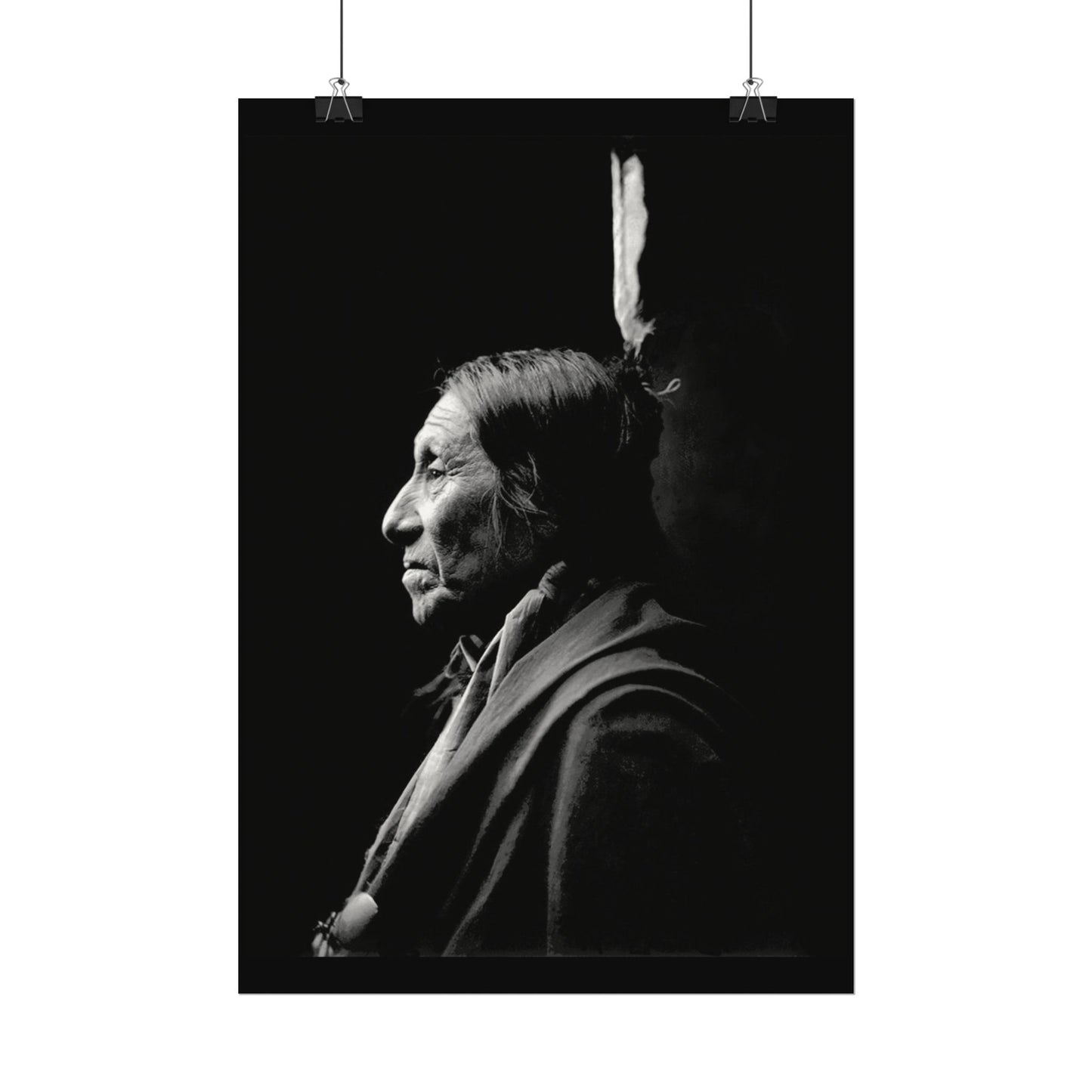 Silent Wisdom – Western Textured Watercolor Matte Posters