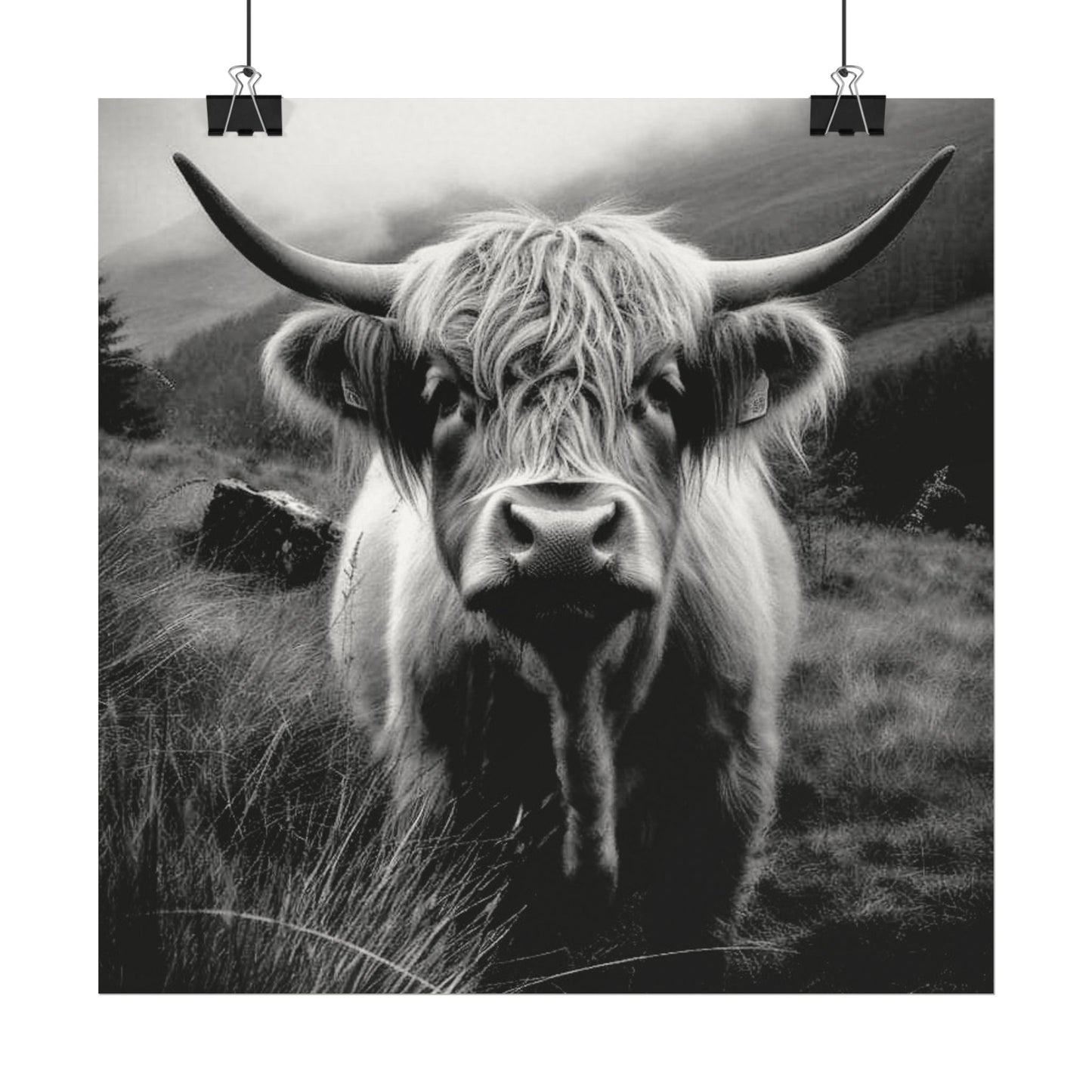 The Horned Guard – Western Textured Watercolor Matte Posters