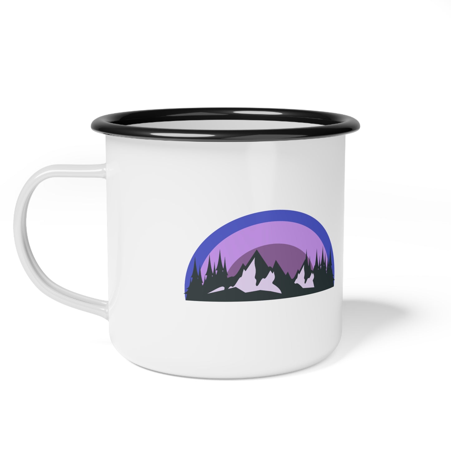 Mountain Sunset Enamel Camp Cup | Adventure Mug, Camping Gear, Outdoorsy Gift, Hiking Coffee Cup, Nature Lover's Drinkware