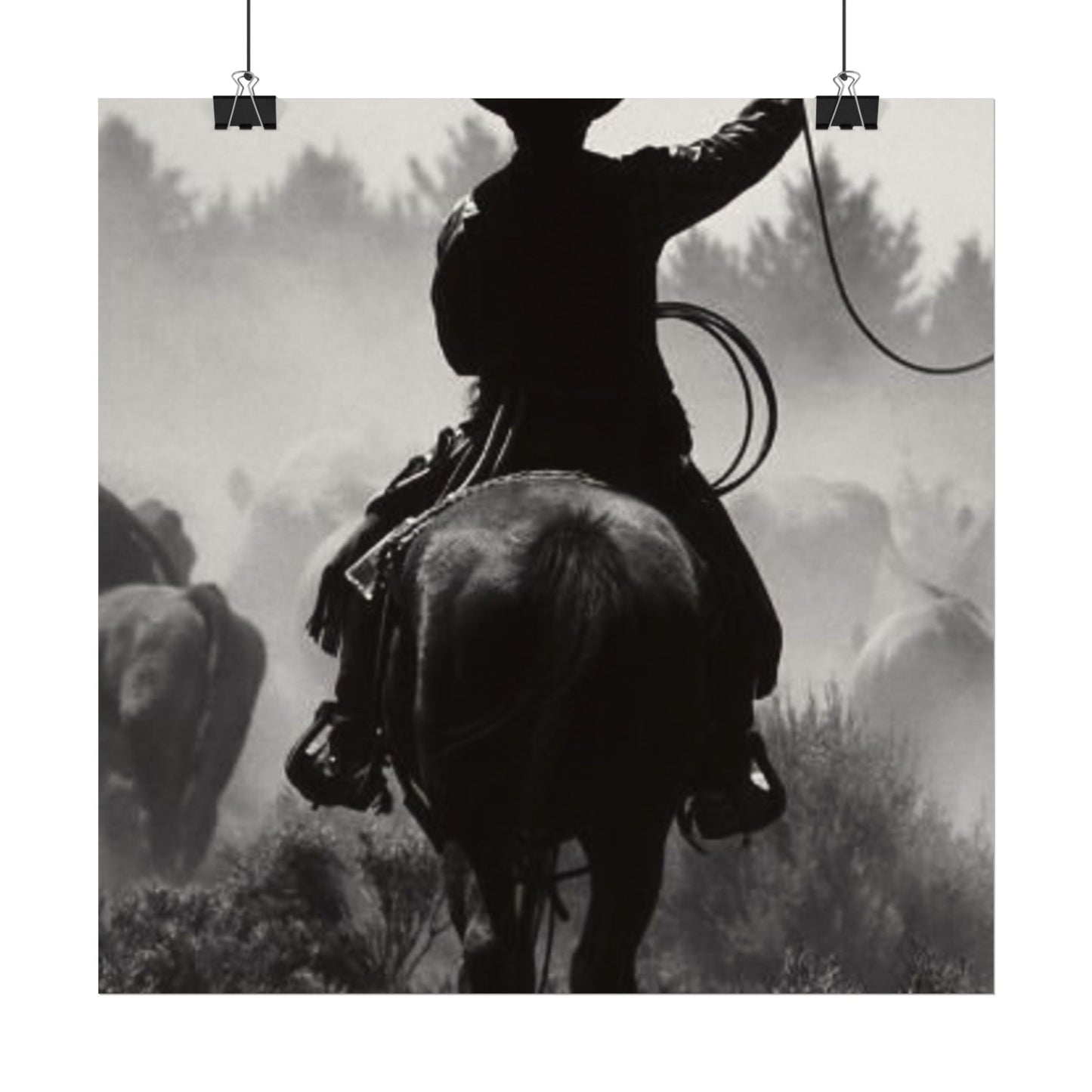 Bones Of The West  – Western Textured Watercolor Matte Posters