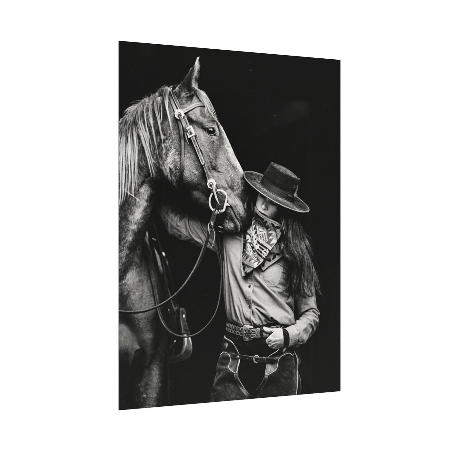 A Whisper Between Friends  – Western Textured Watercolor Matte Posters