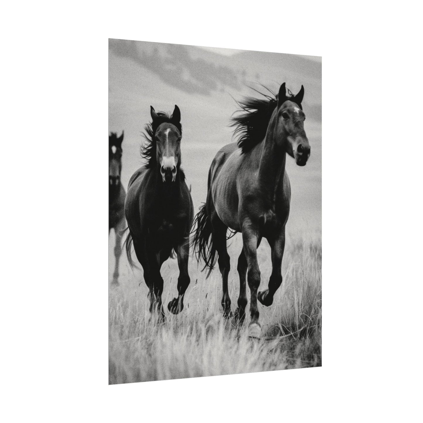 Running With Focus – Western Textured Watercolor Matte Posters