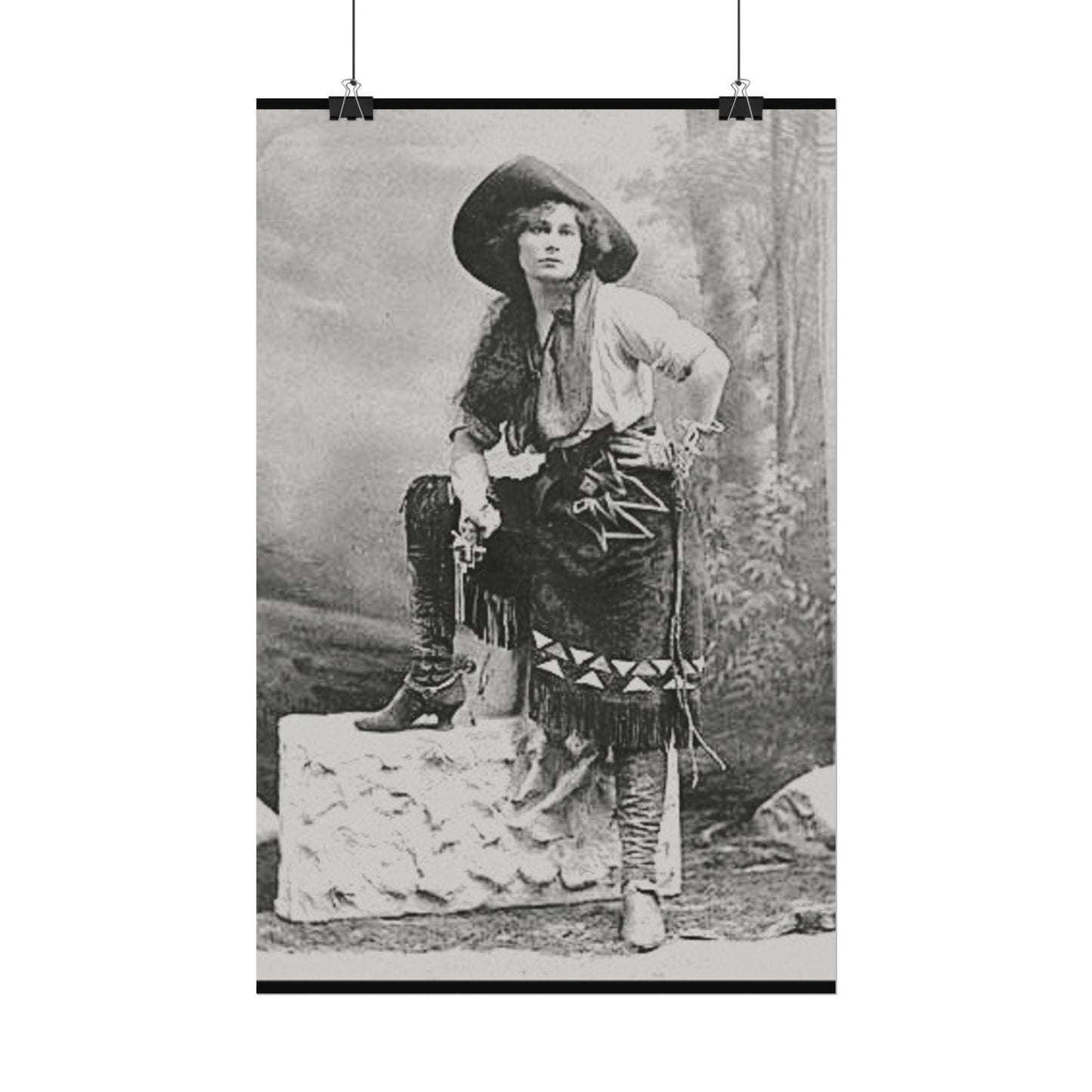 Wild Frontier Rose– Western Textured Watercolor Matte Posters