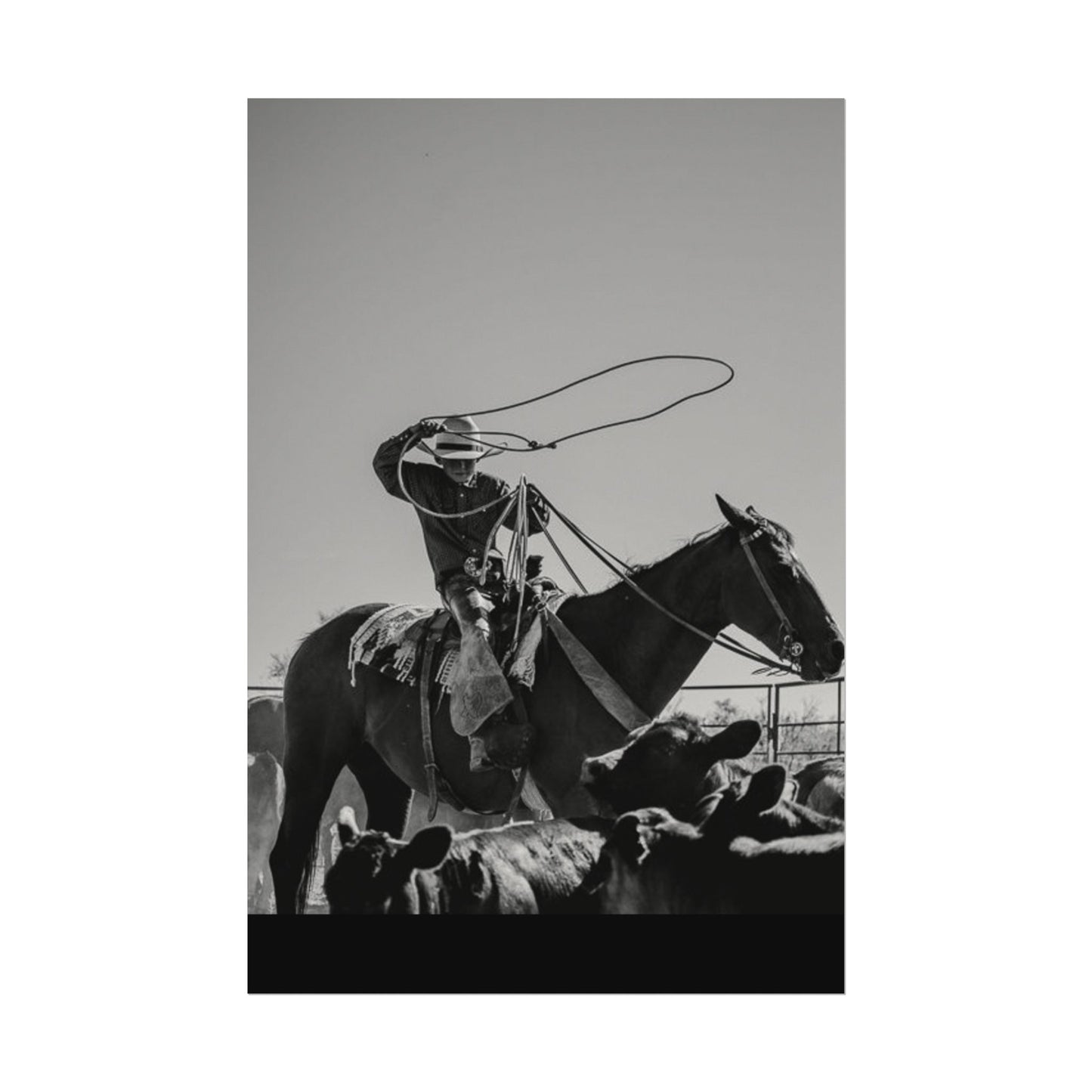 Cowboy Up – Western Textured Watercolor Matte Posters