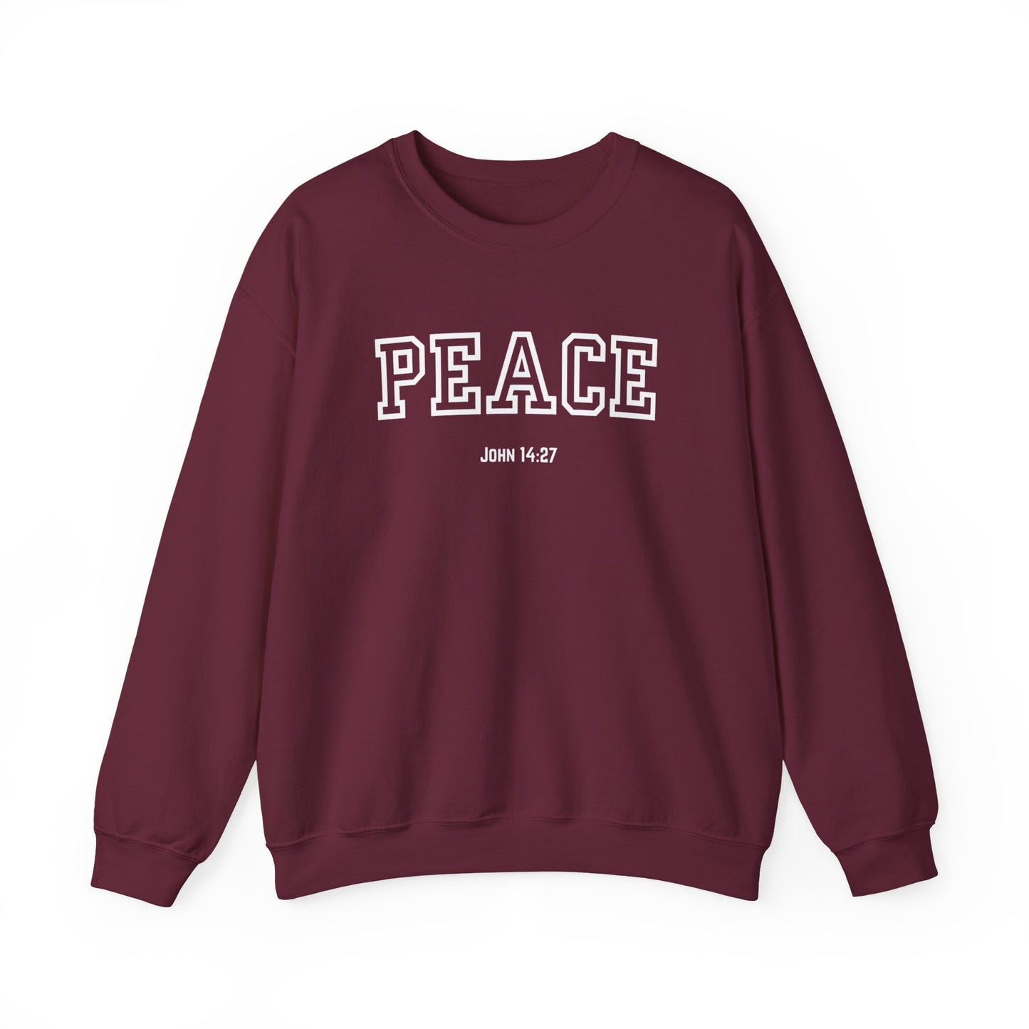 Unisex Peace Sweatshirt | Cozy Crewneck for Comfort, Faith & Hope | Perfect Gift for Family, Friends, and Holidays | Inspirational Apparel,