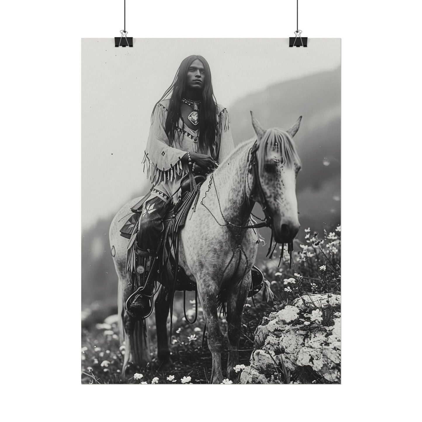 Ancestors Horizon – Western Textured Watercolor Matte Posters