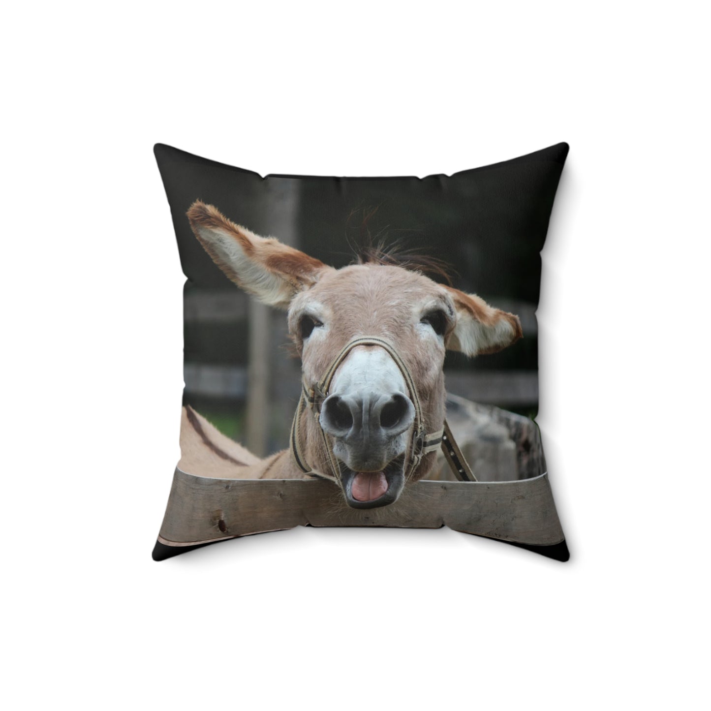 Donkey Faux Suede Pillow, Cozy Home Decor, Motivational Cushion, Bohemian Bedroom Accessory, Unique Gift Idea