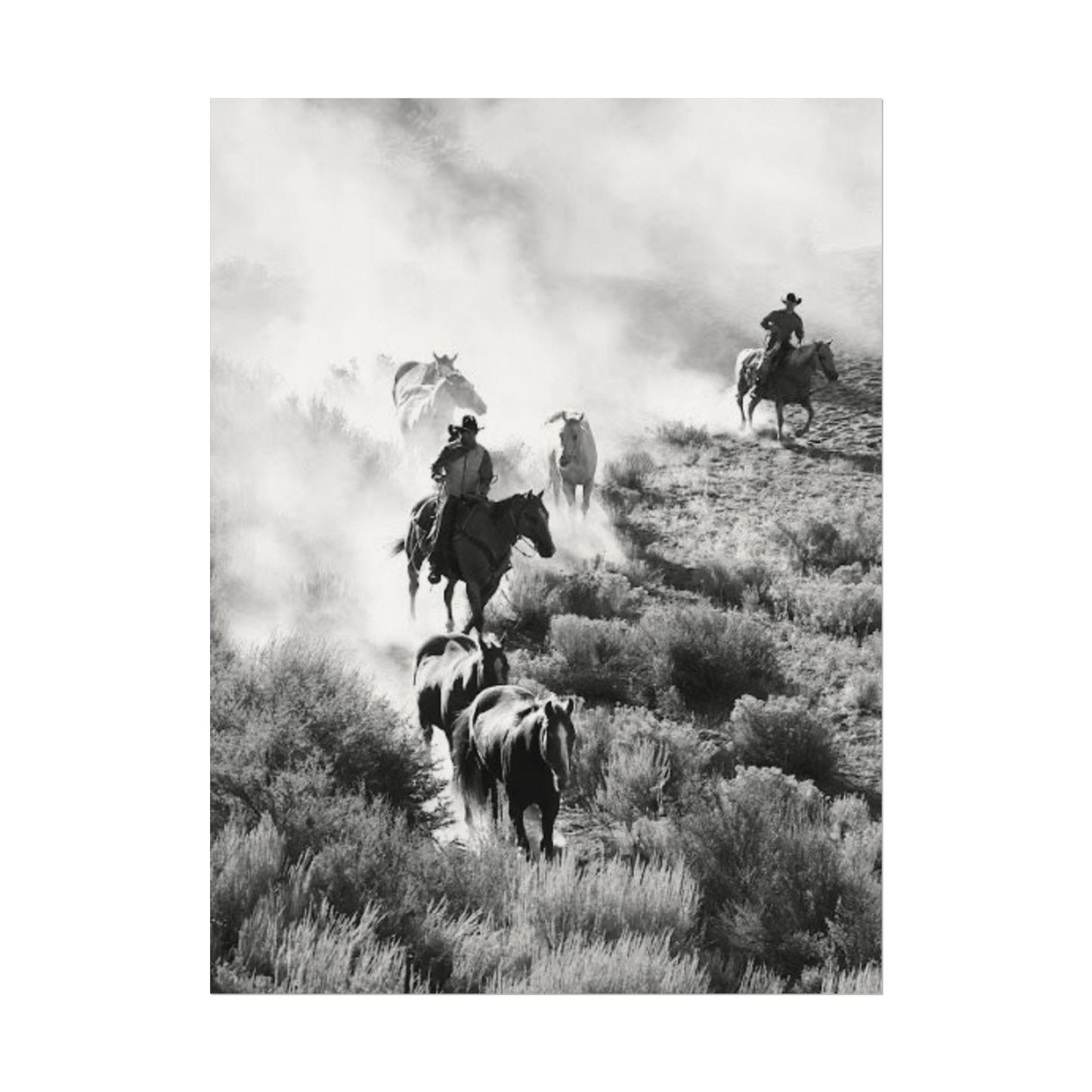 The Dusty Range – Western Textured Watercolor Matte Posters