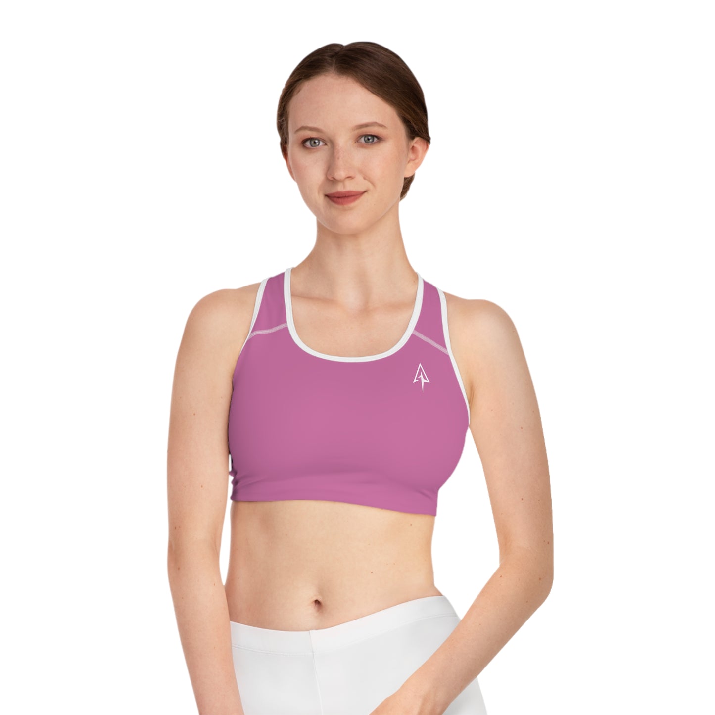 Arrow Ridge Light Pink Stylish Sports Bra for Active Women, Workout Top, Gym Essential, Fitness Apparel, Athleisure Wear, Yoga Gear
