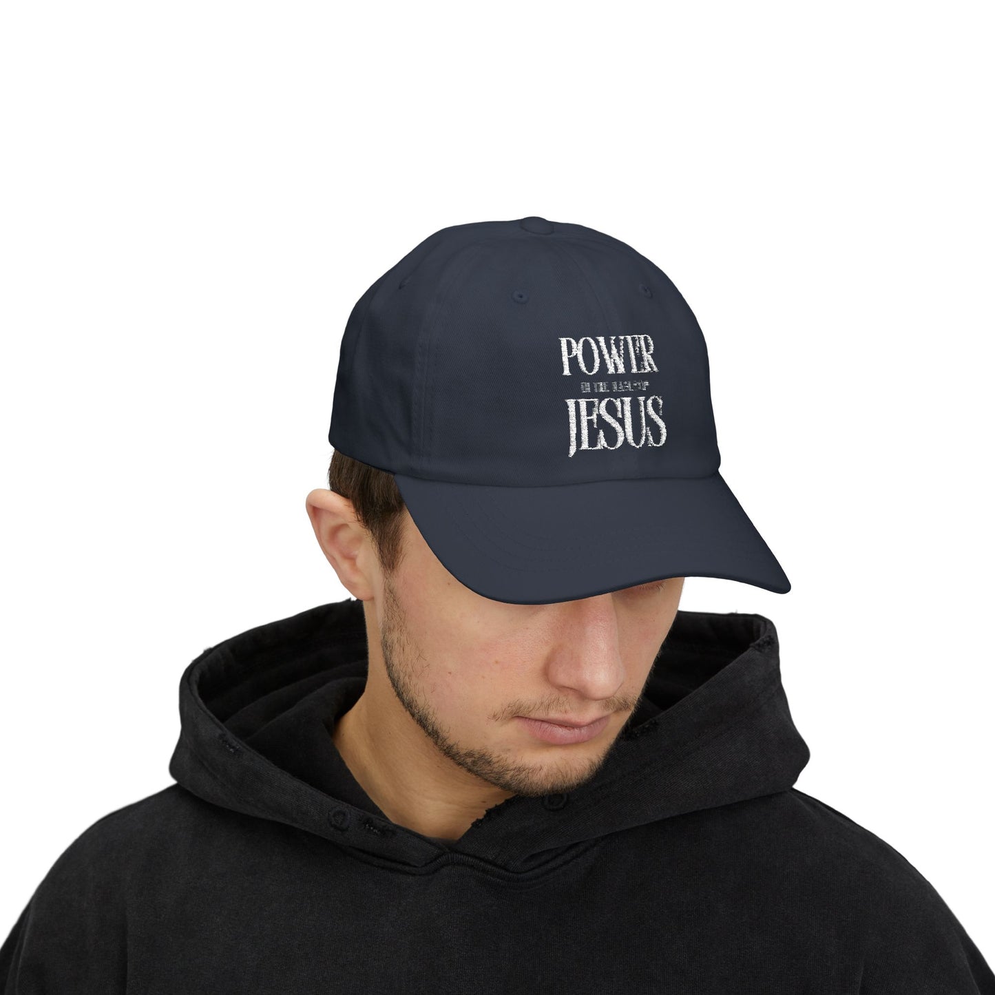Inspirational Dad Cap, Power by Jesus Cap, Casual Hat for Men, Everyday Wear, Perfect Gift for Dads