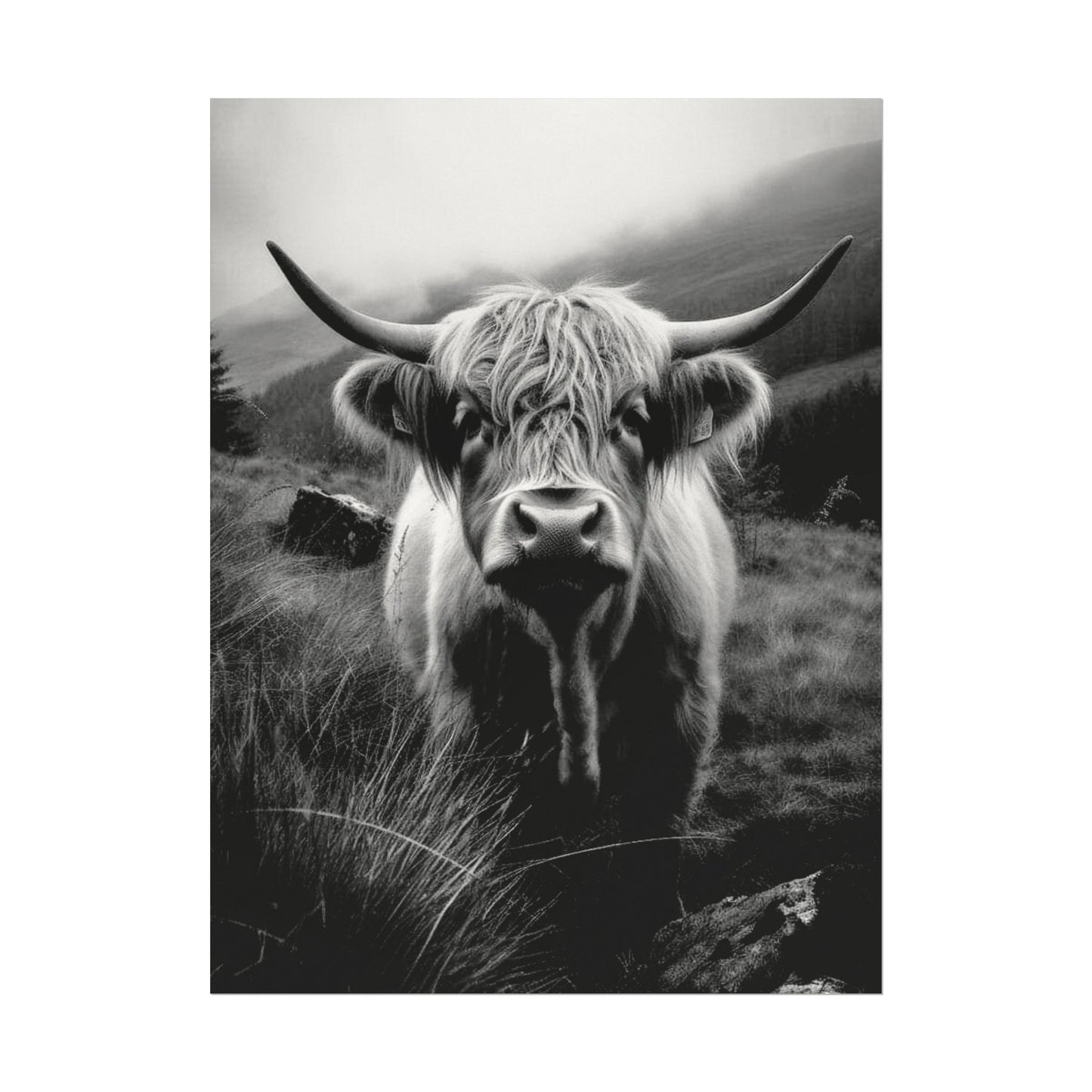 The Horned Guard – Western Textured Watercolor Matte Posters