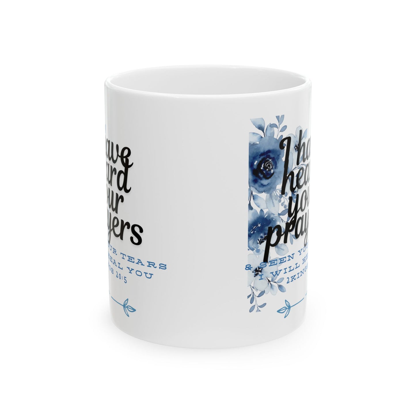 Inspirational Prayer Ceramic Mug, Floral Coffee Cup, Gift for Friends, Encouragement, Faith-based, Uplifting Quote