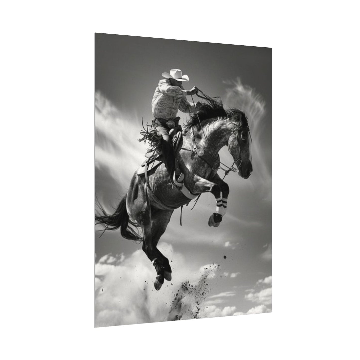 Rolling Thunder – Western Textured Watercolor Matte Posters