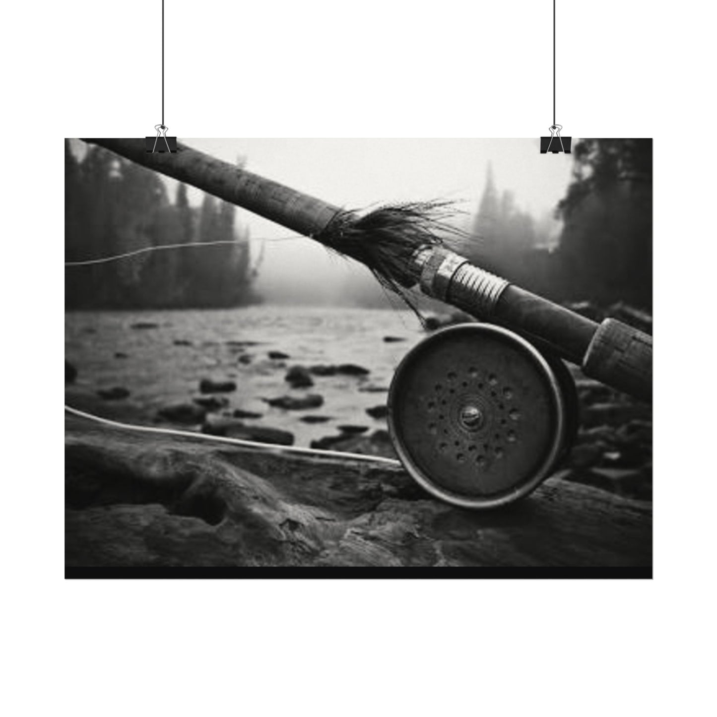 A River Runs Through It– Western Textured Watercolor Matte Posters