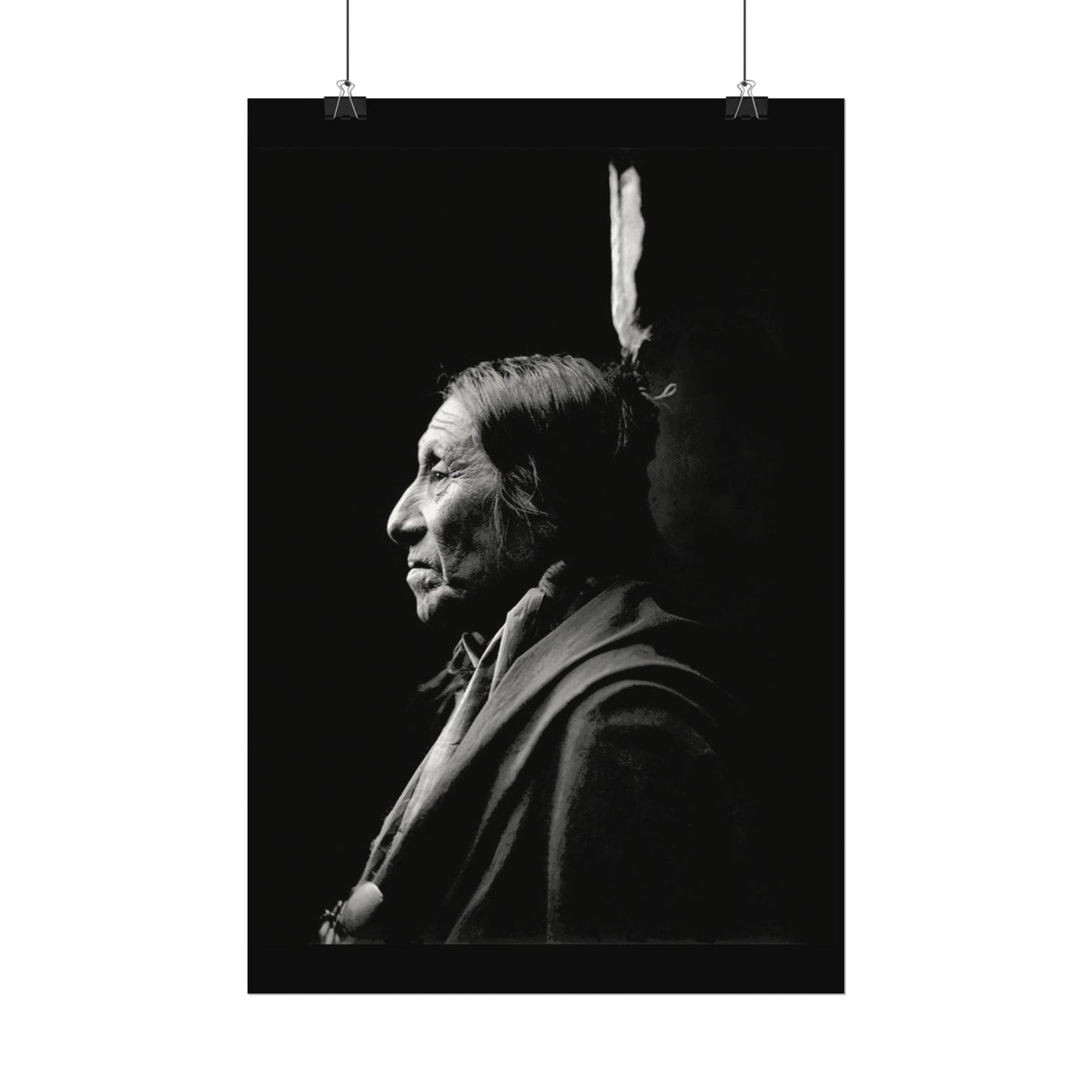 Silent Wisdom – Western Textured Watercolor Matte Posters