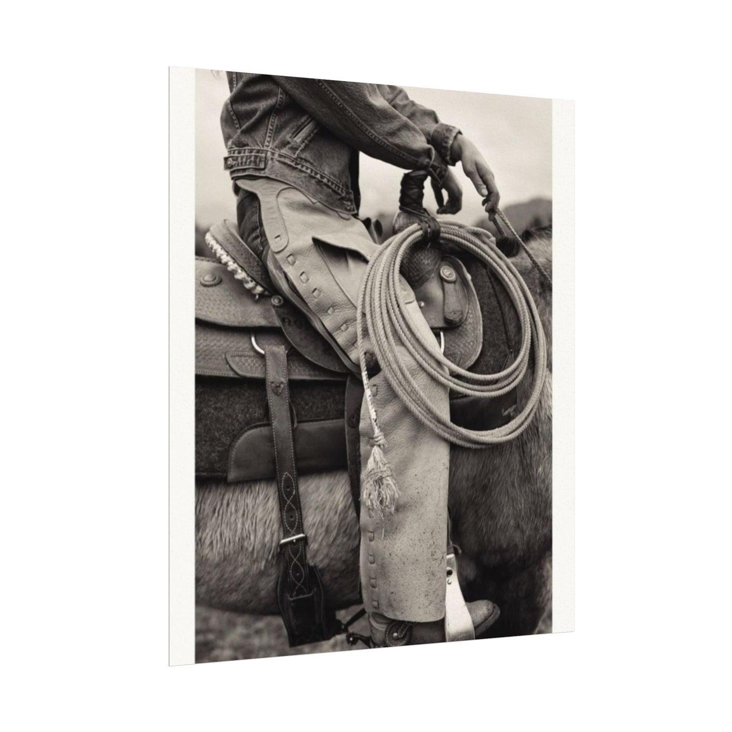 Back In The Saddle – Western Textured Watercolor Matte Posters