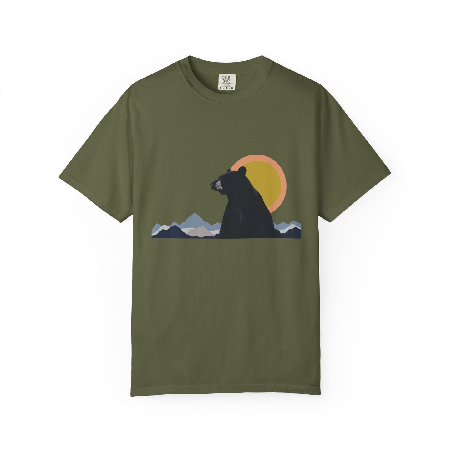 Bear Wildlife Adventure Tee Unisex Garment-Dyed T-shirt, Boho Nature Tee, Camping Shirt, Adventure Apparel, Gift for Wilderness Lovers