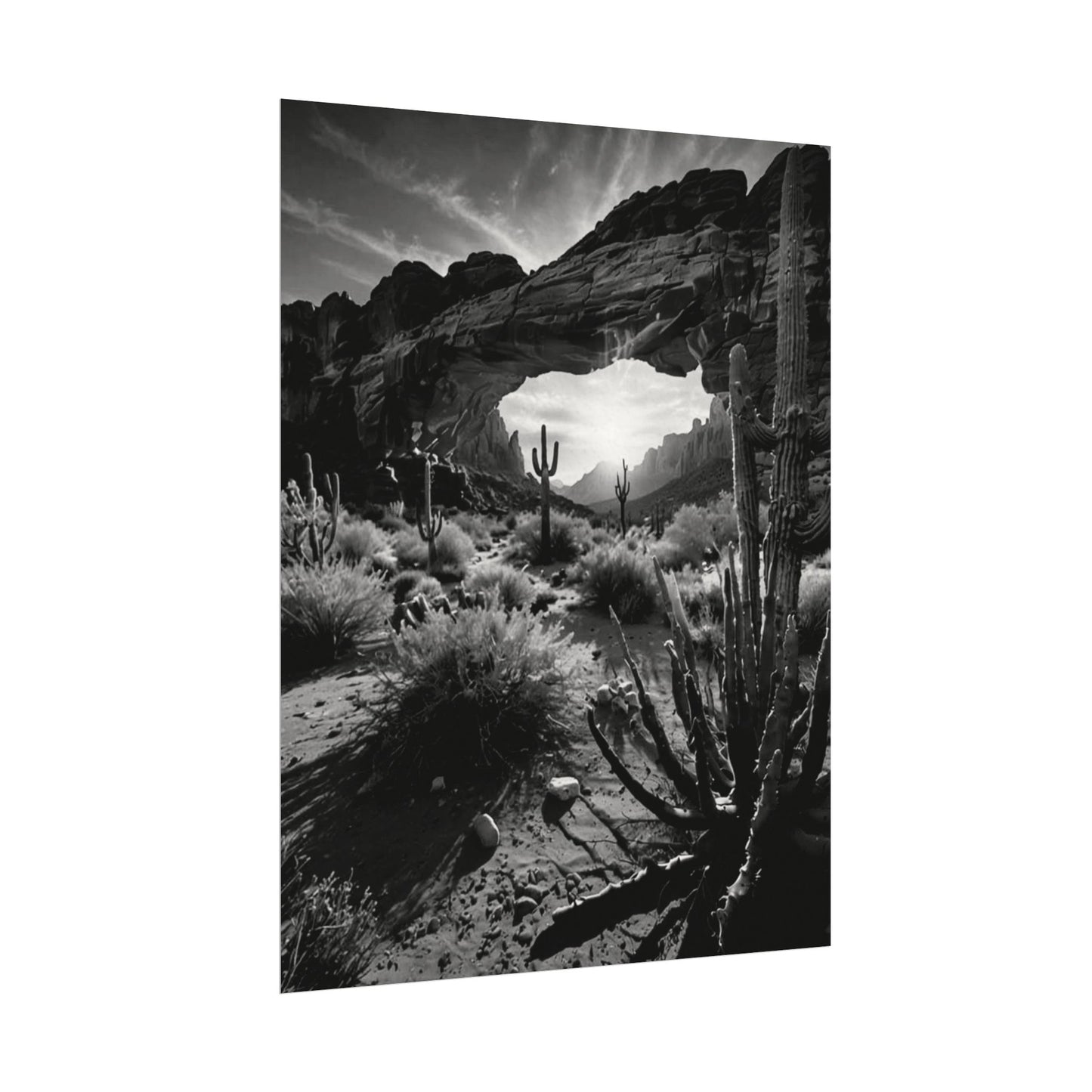 Desert Mornings – Western Textured Watercolor Matte Posters