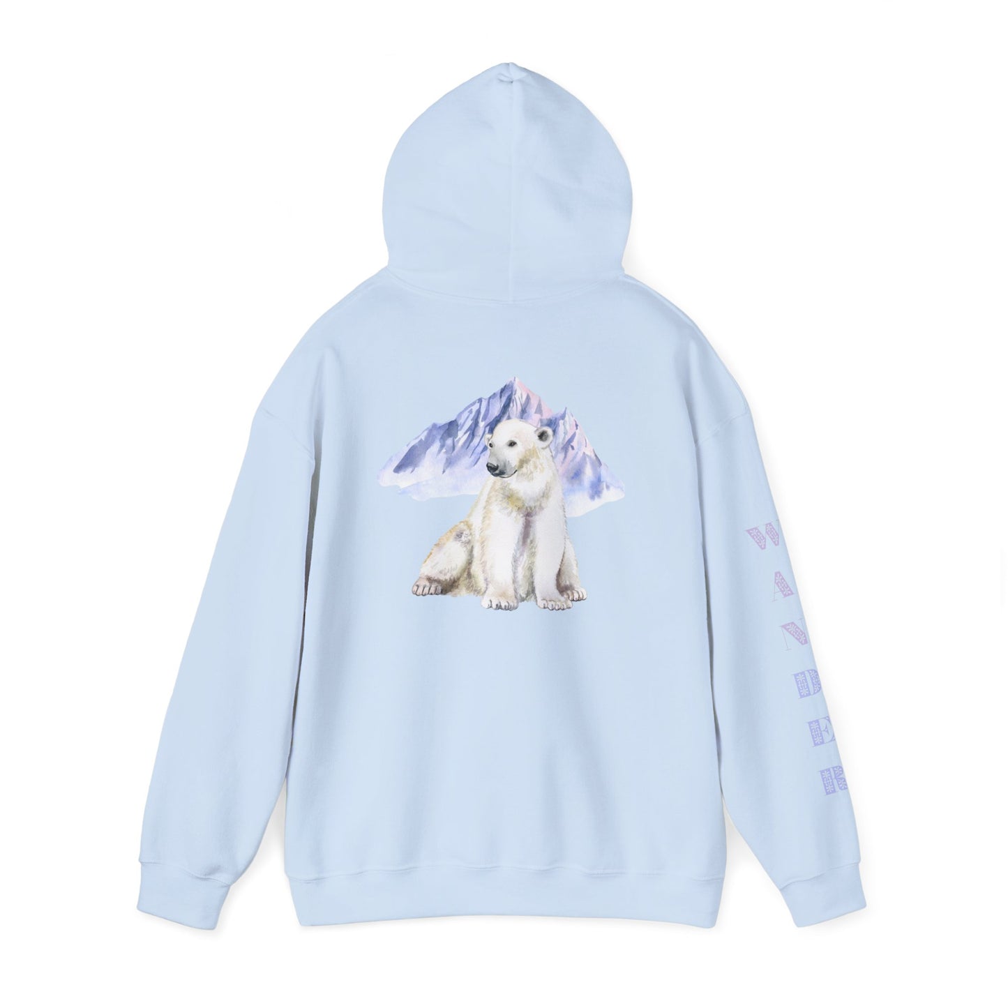 Cozy Polar Bear Nature Hoodie, Unisex Sweatshirt, Perfect for Outdoors, Gift for Animal Lovers, Winter Wear, Everyday Comfort