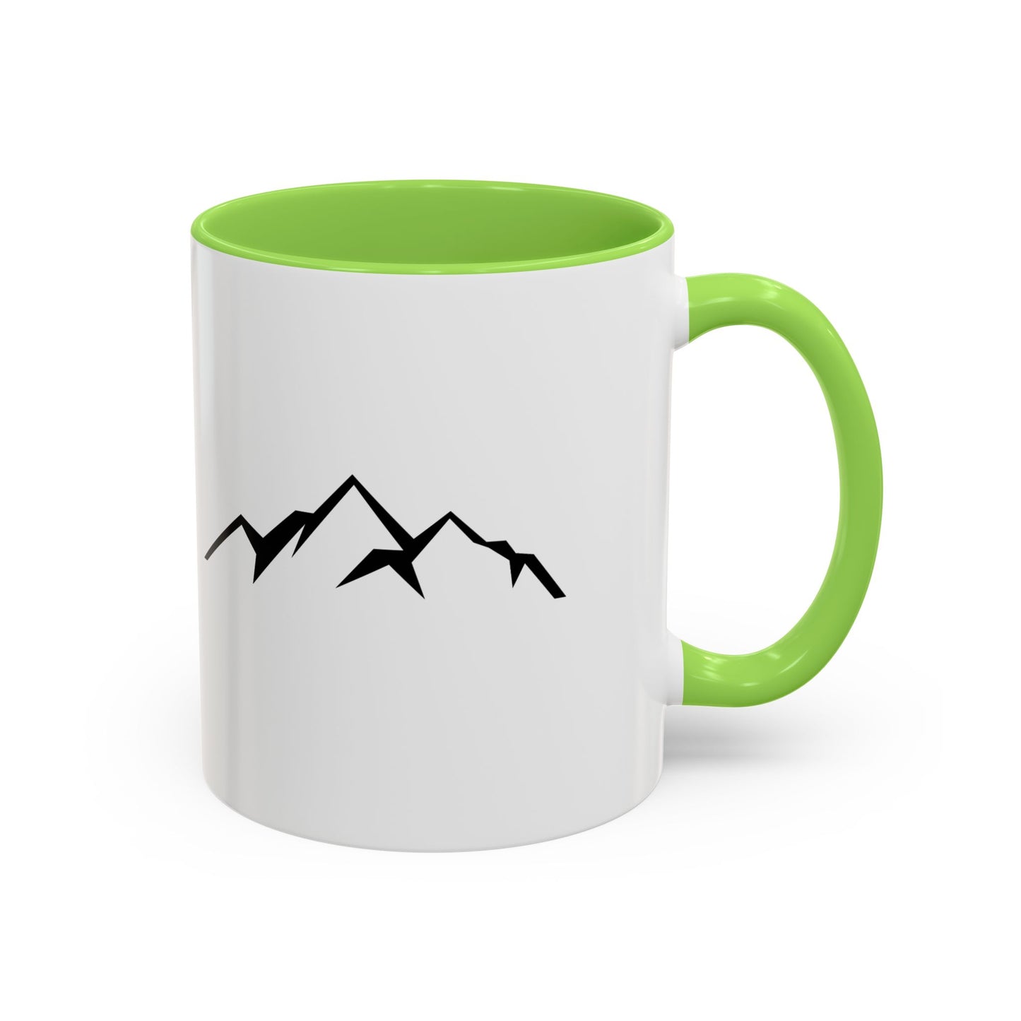 Mountain Range Black Handle Mug, Colorful Coffee Cup, Gift for Adventurers, Hiking Lover's Mug, Customizable Tea Mug, Perfect for Morning