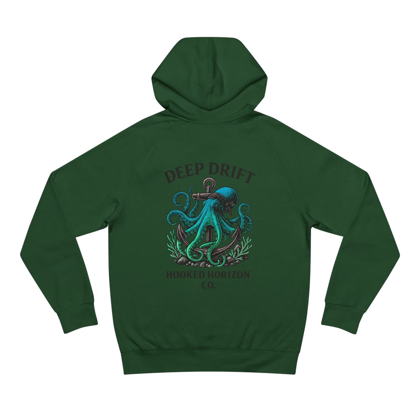 Octopus Art Unisex Hoodie, Deep Drift Hoodie, Nautical Theme Gift, Sea Lover Clothing, Unique Graphic Sweatshirt