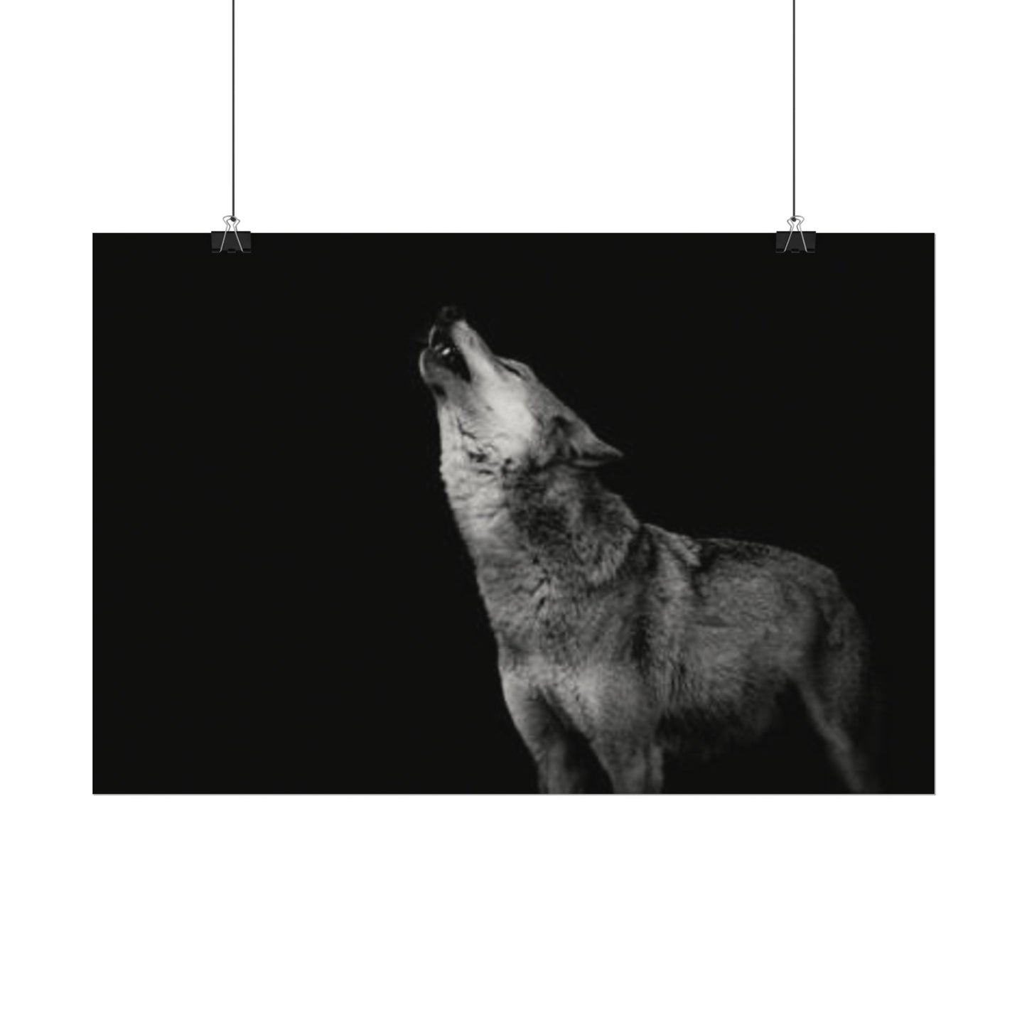 Howling At The Moon– Western Textured Watercolor Matte Posters