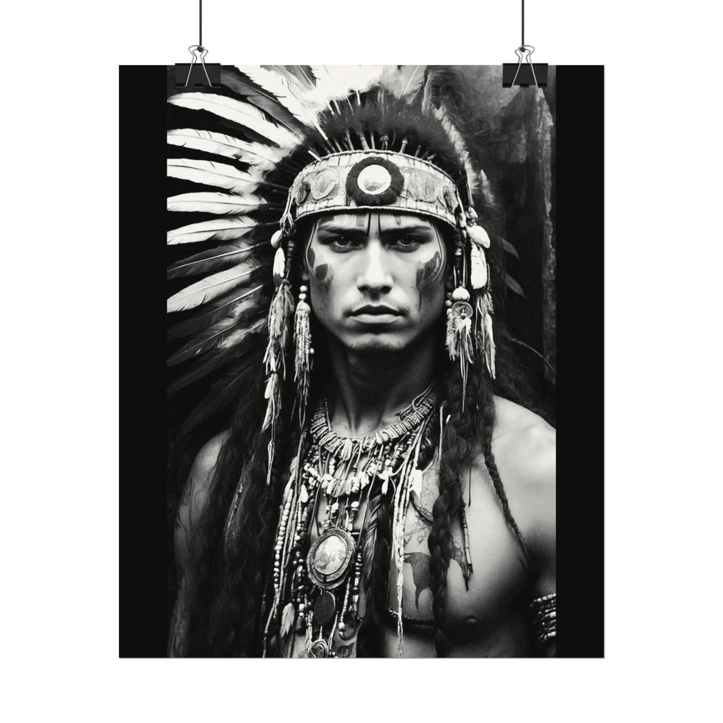 Strength In Stillness– Western Textured Watercolor Matte Posters