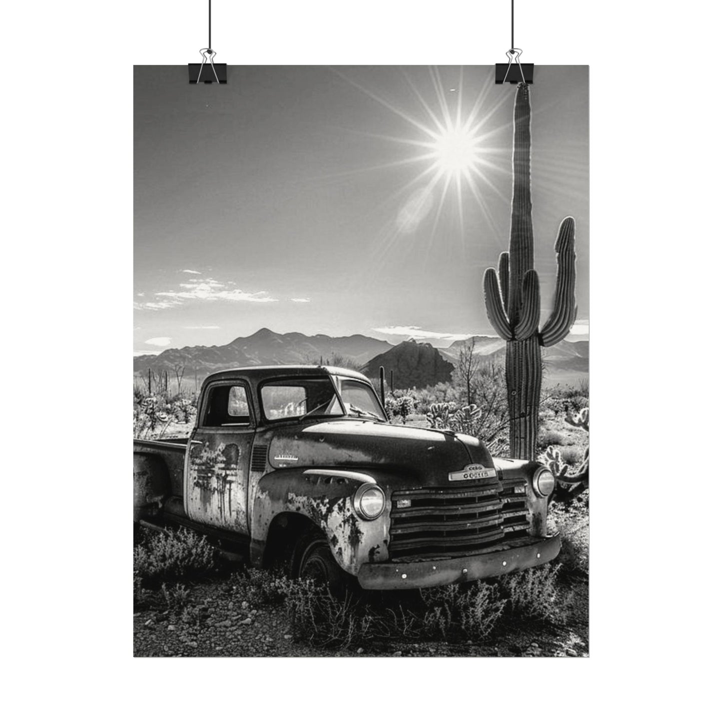 Deserted Wasteland – Western Textured Watercolor Matte Posters