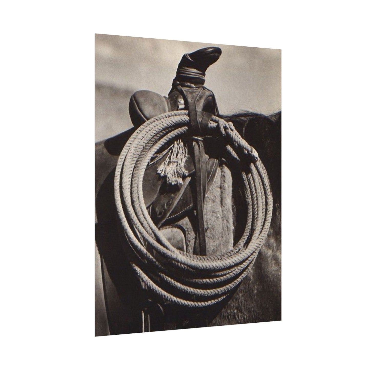 Rope & Leather – Western Textured Watercolor Matte Posters