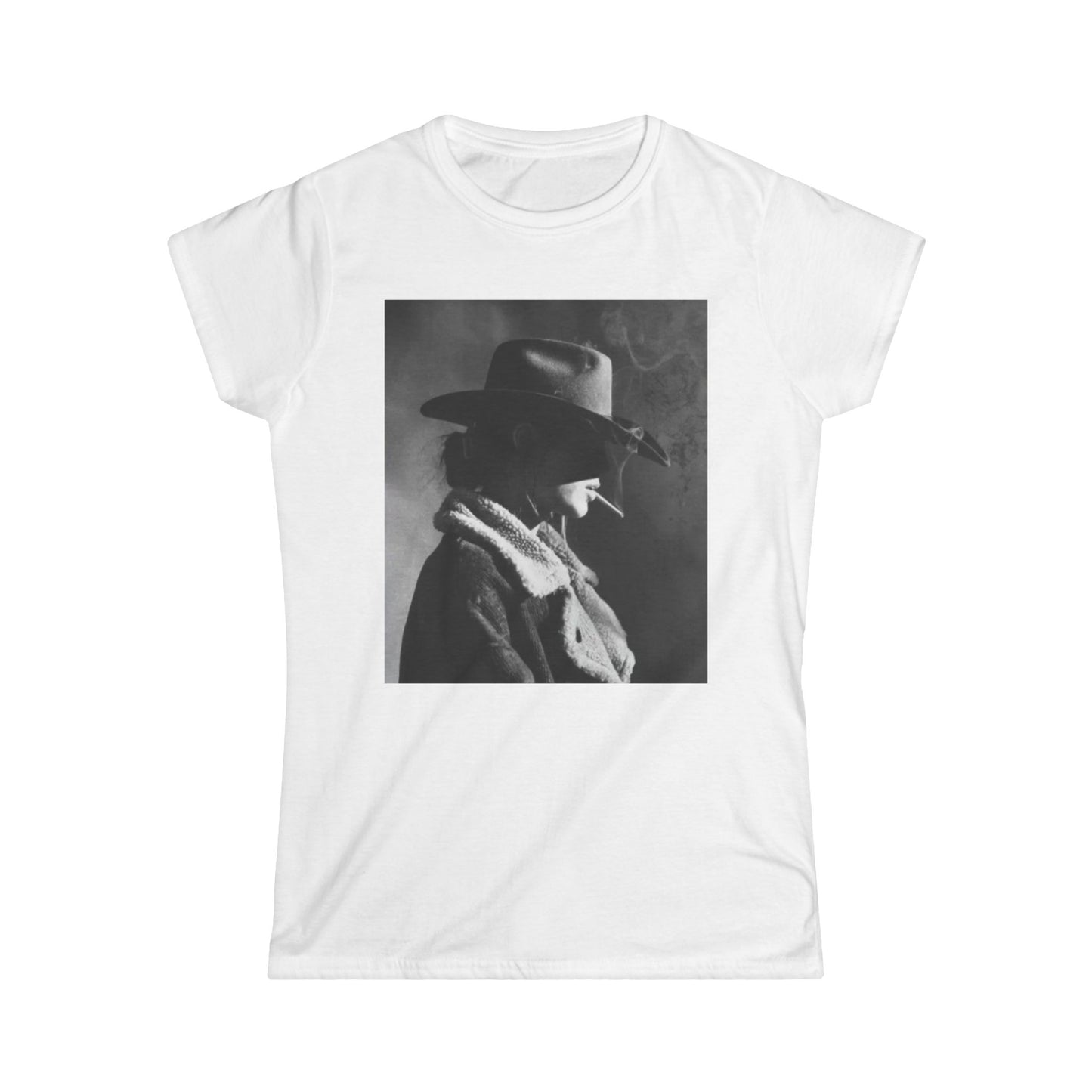 Smoking Outlaw Chic Women's Softstyle Tee, Motorcycle Graphic T-Shirt, Gift for Riders, Vintage Style Shirt, Outlaw Women Tee, Casual Fashion Top