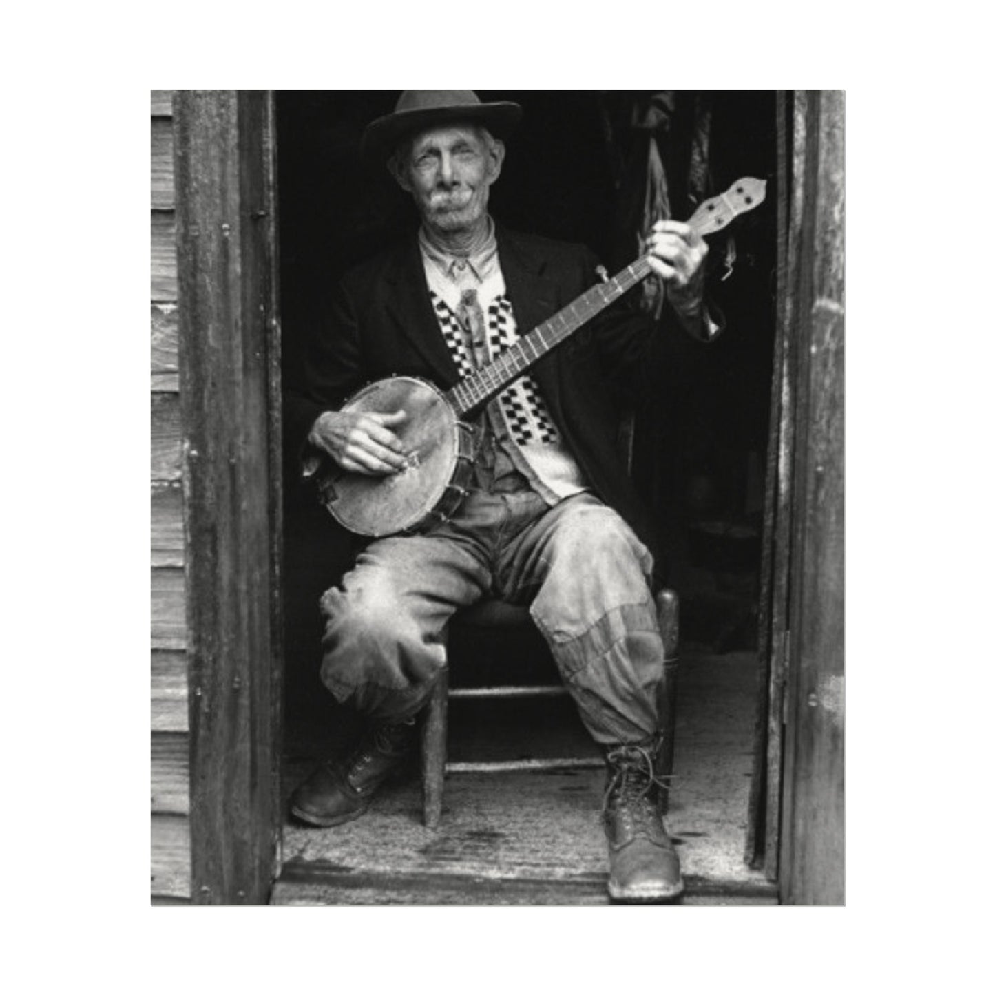 Strings In The Still – Western Textured Watercolor Matte Posters